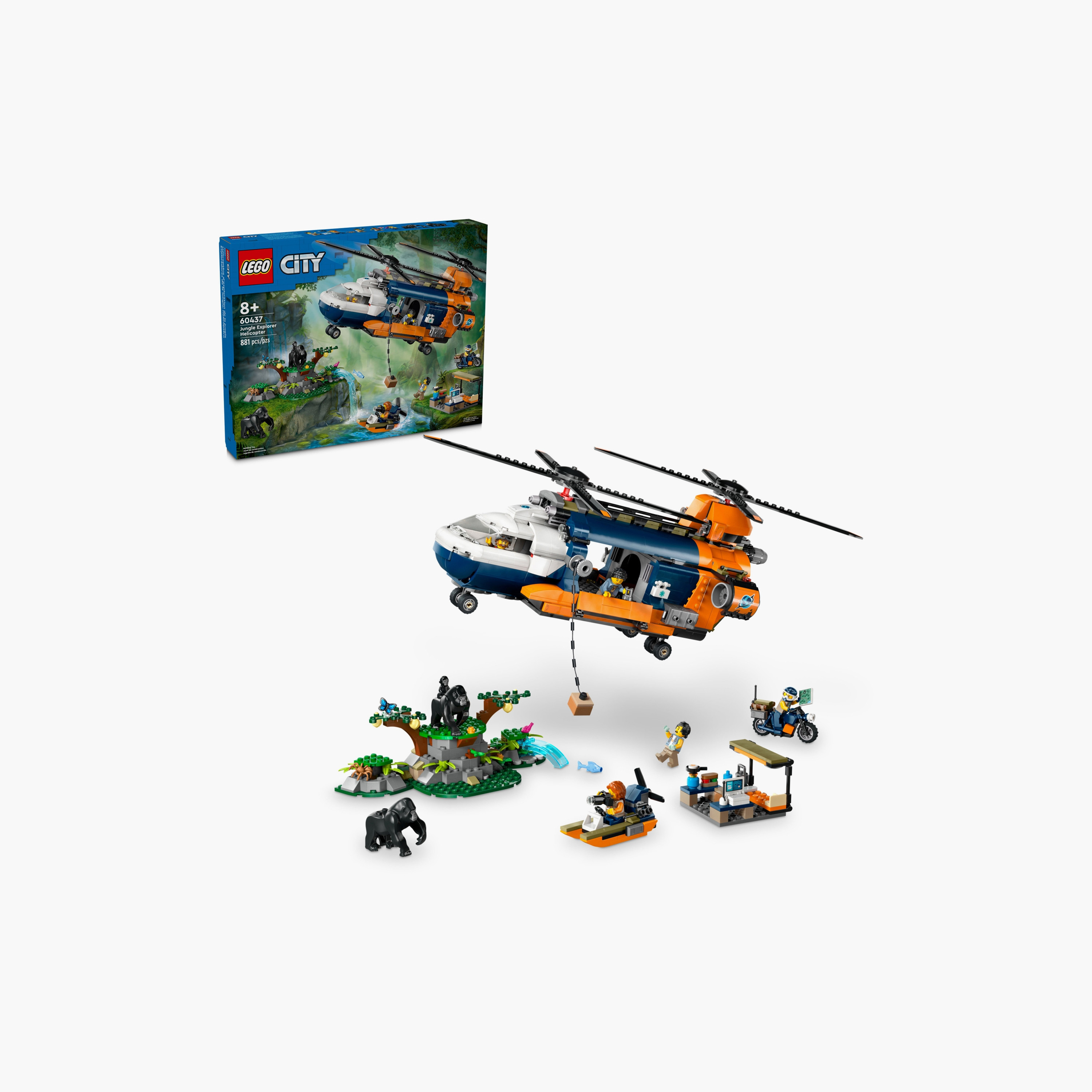 LEGO® City Jungle Explorer Helicopter at Base Camp Set 60437-toys-buildingblocks-blocks-image-5