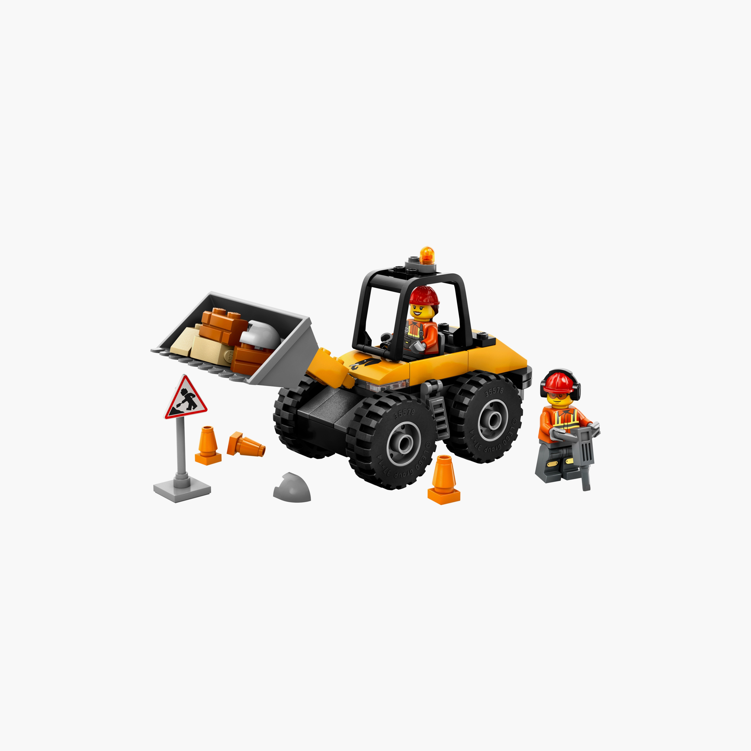 LEGO® City Yellow Construction Wheel Loader Buildable Vehicle Set 60450-toys-buildingblocks-blocks-image-2