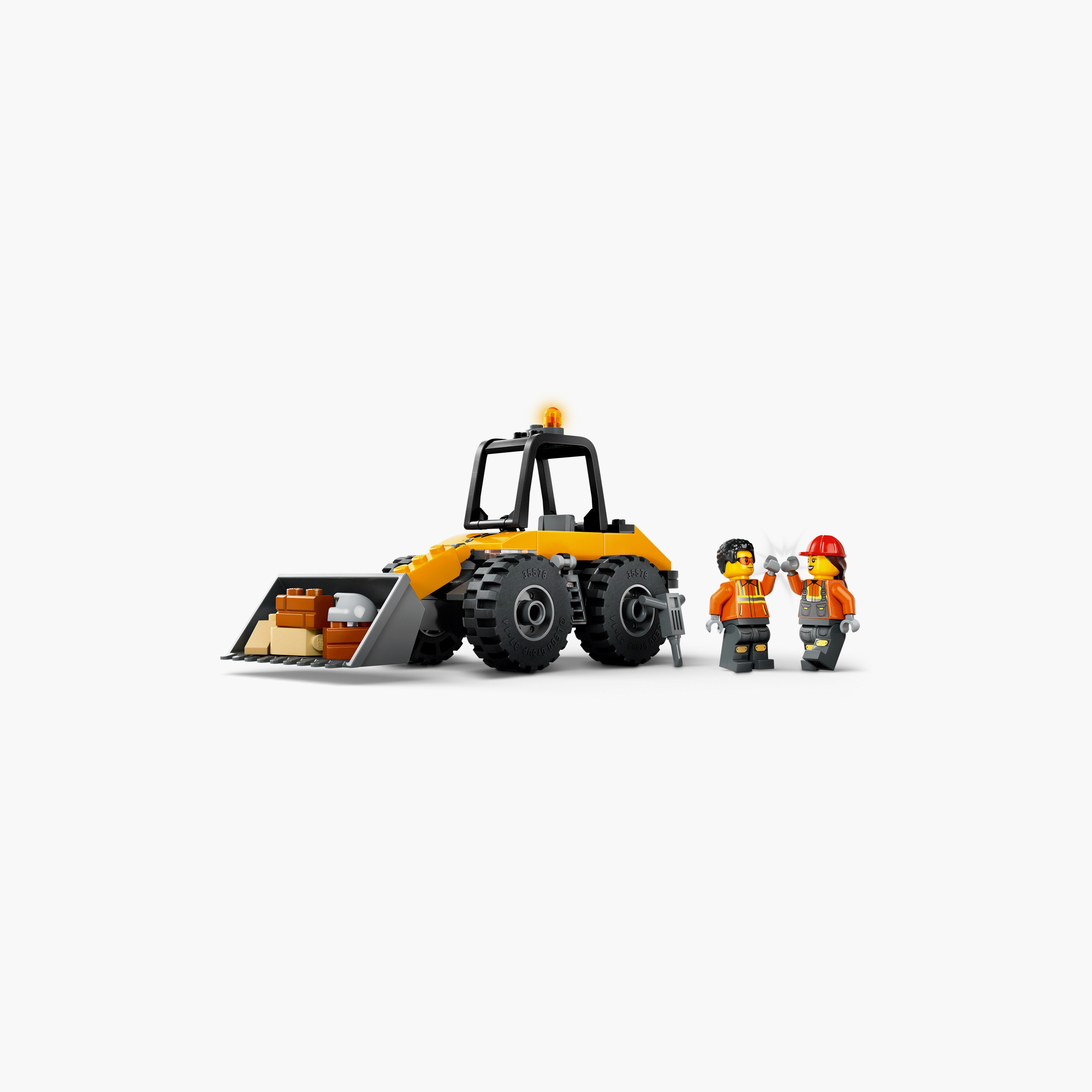 LEGO® City Yellow Construction Wheel Loader Buildable Vehicle Set 60450-toys-buildingblocks-blocks-image-3