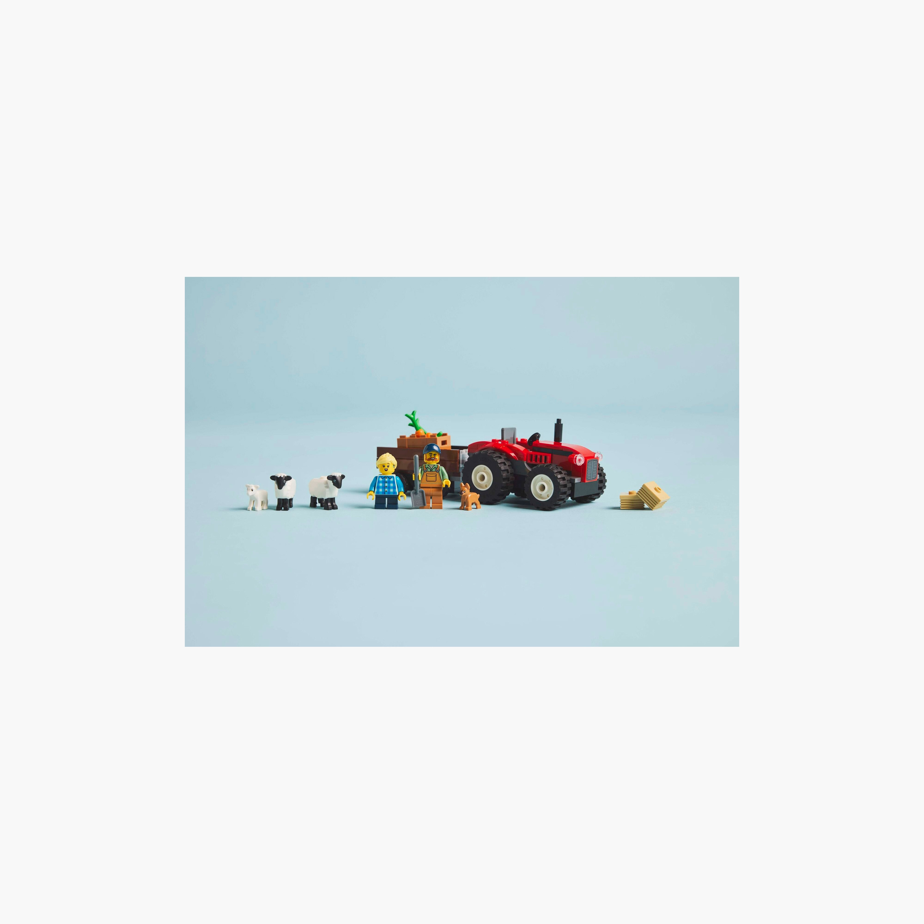 جرّار المزرعة الأحمر مع مقطورة وخراف من ليغو® سيتي، مجموعة لعب للأطفال 60461-toys-buildingblocks-blocks-image-7