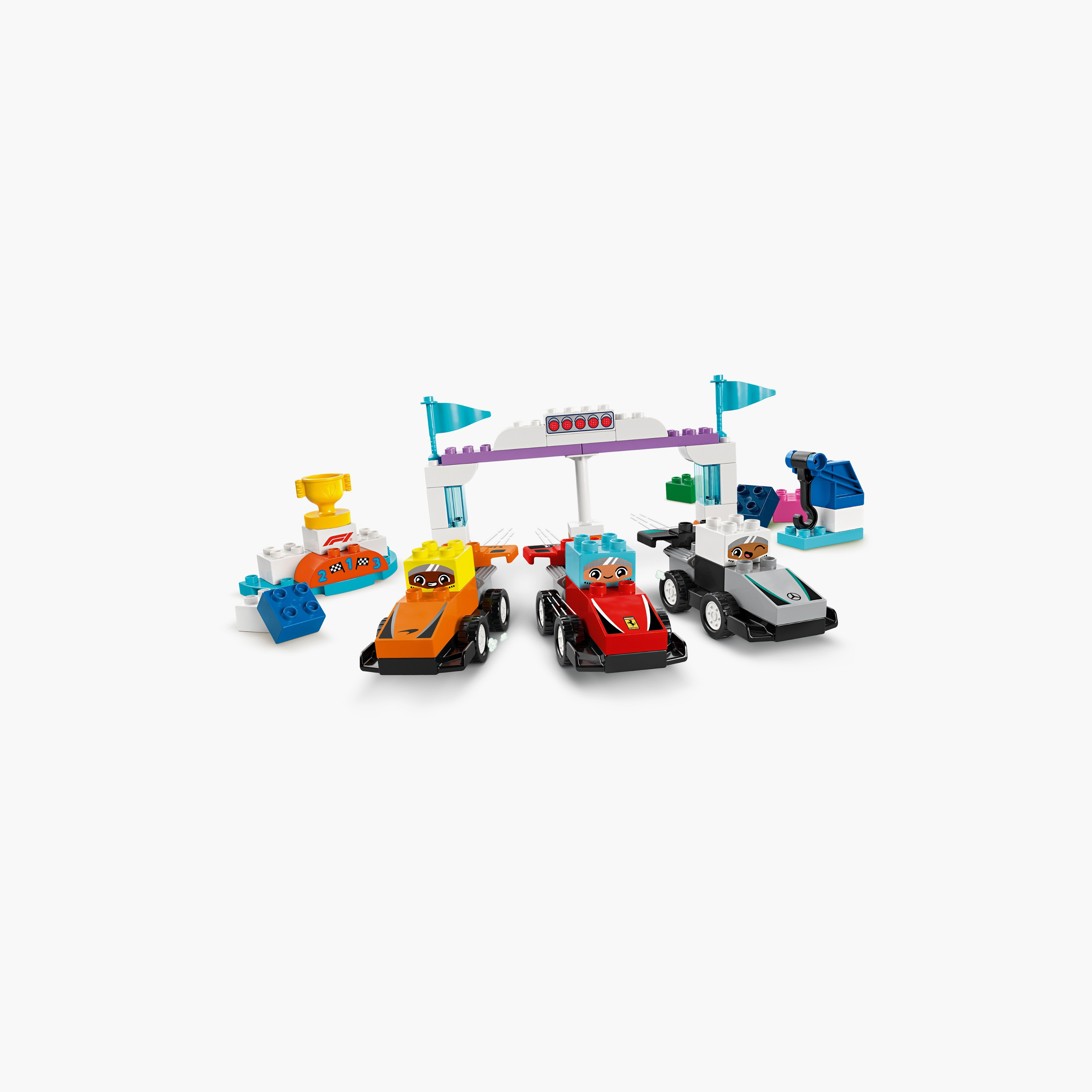 LEGO® DUPLO® Town F1® Team Race Cars & Drivers Building Toy for Family Fun 10445-toys-buildingblocks-blocks-image-5