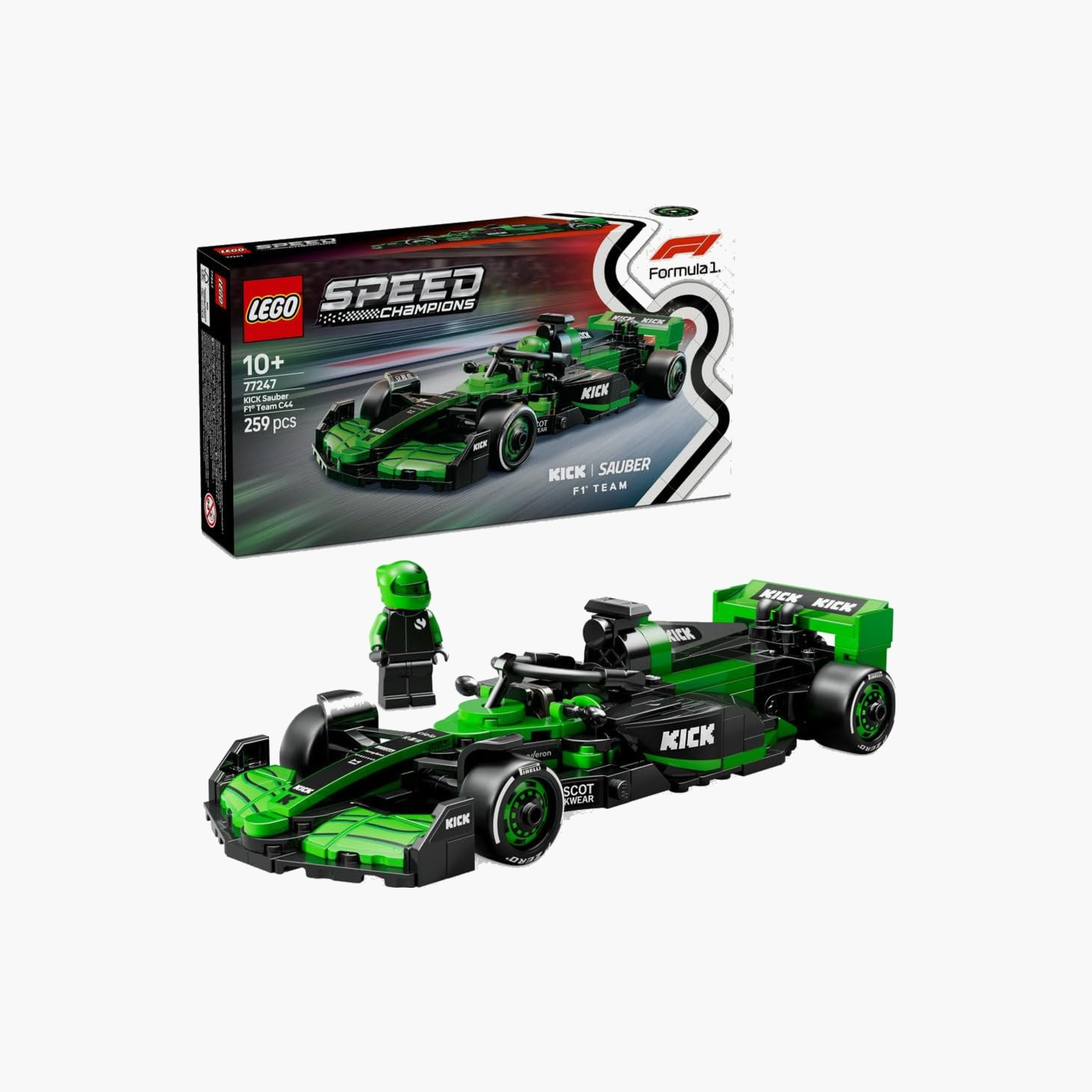 لعبة سيارة السباق KICK Sauber F1® Team C44 من ليغو® Speed Champions‏ 77247-toys-buildingblocks-blocks-image-1