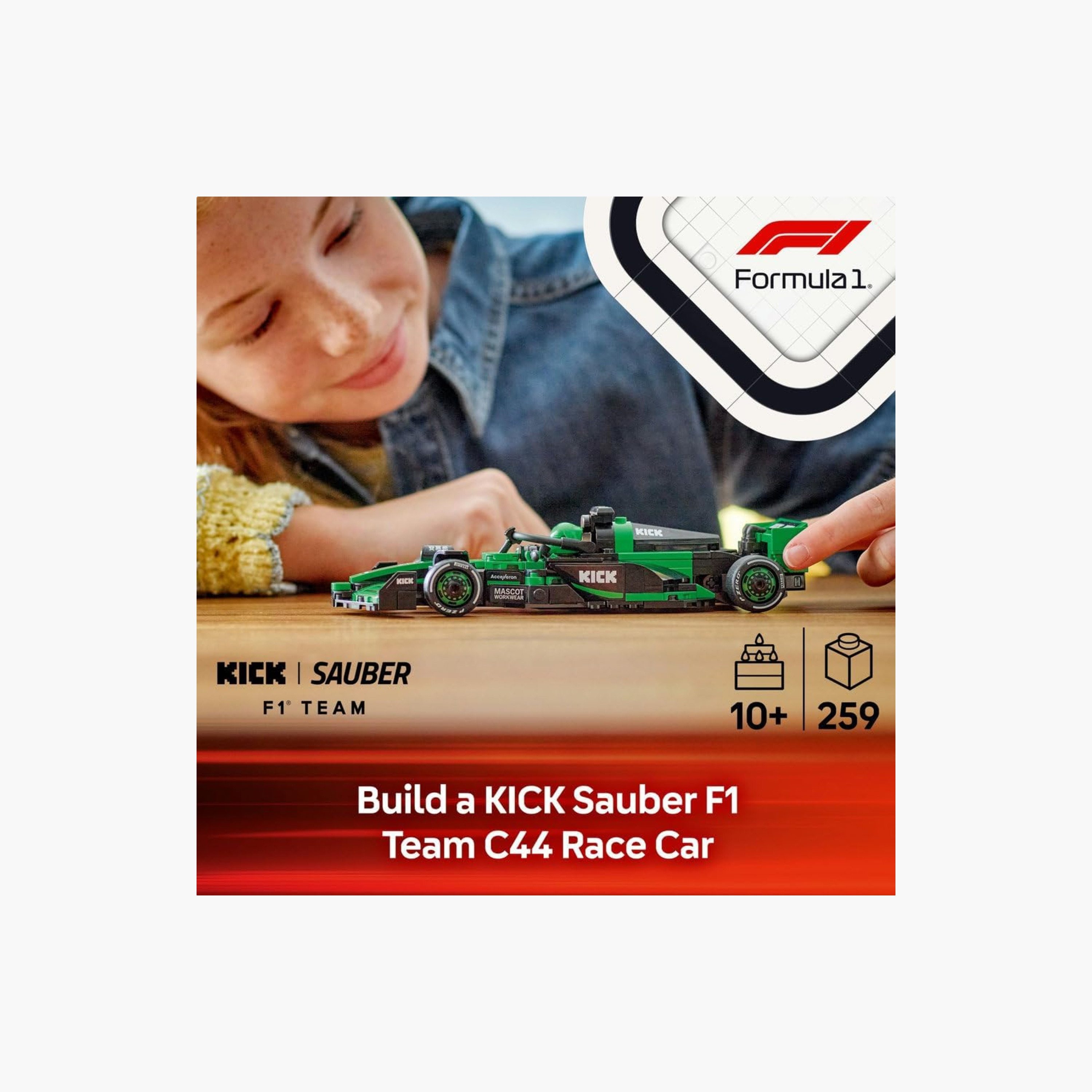 لعبة سيارة السباق KICK Sauber F1® Team C44 من ليغو® Speed Champions‏ 77247-toys-buildingblocks-blocks-image-4