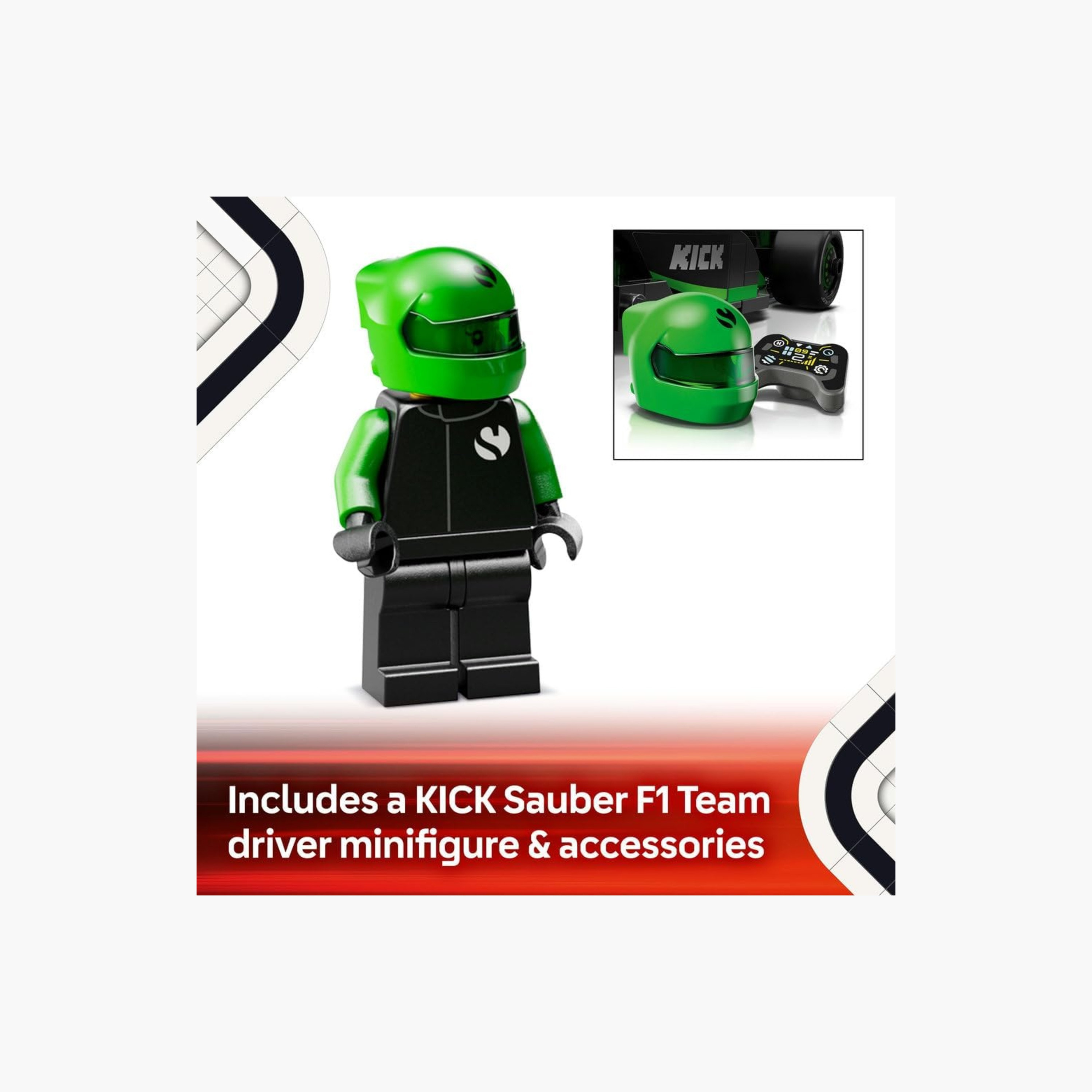 لعبة سيارة السباق KICK Sauber F1® Team C44 من ليغو® Speed Champions‏ 77247-toys-buildingblocks-blocks-image-6