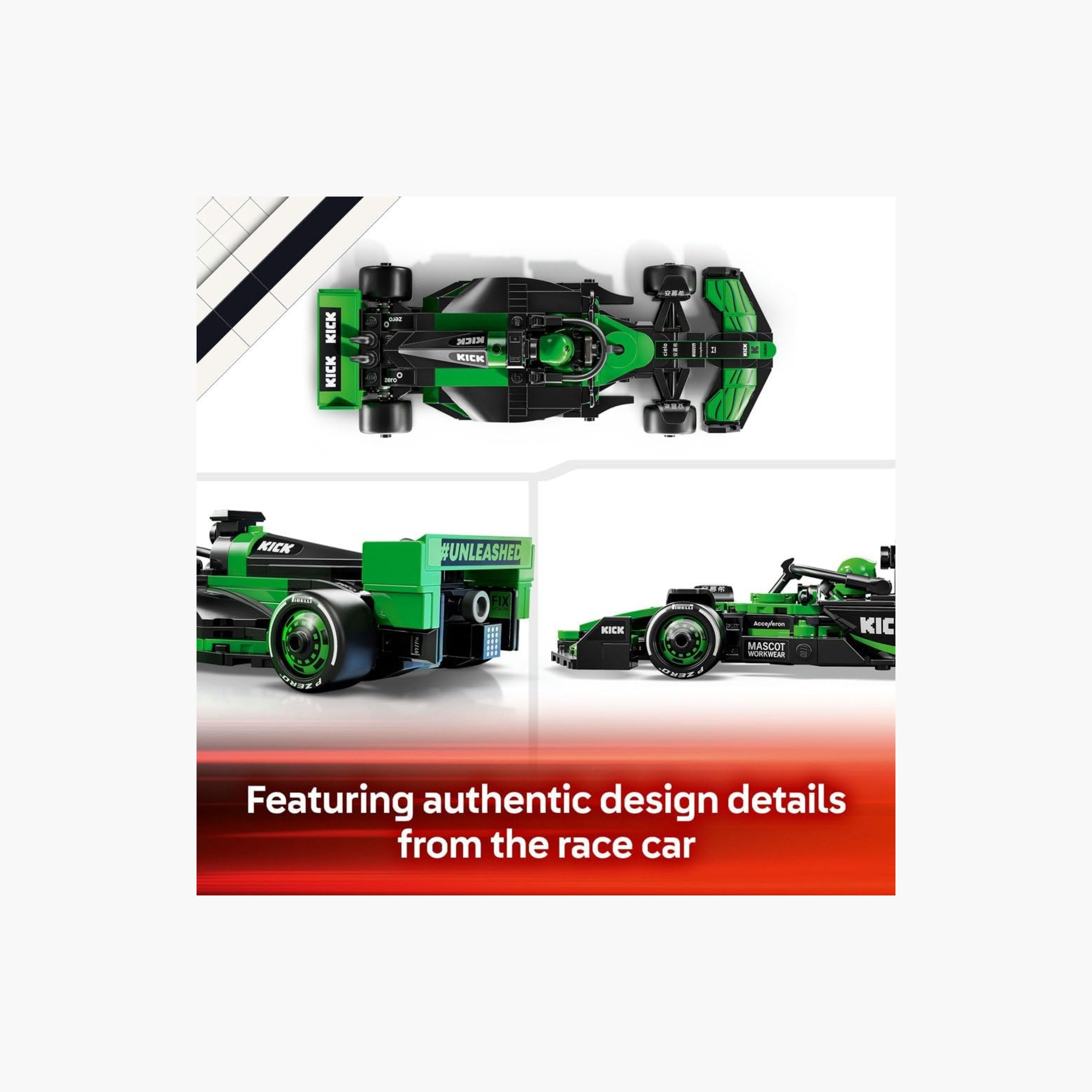 لعبة سيارة السباق KICK Sauber F1® Team C44 من ليغو® Speed Champions‏ 77247-toys-buildingblocks-blocks-image-7
