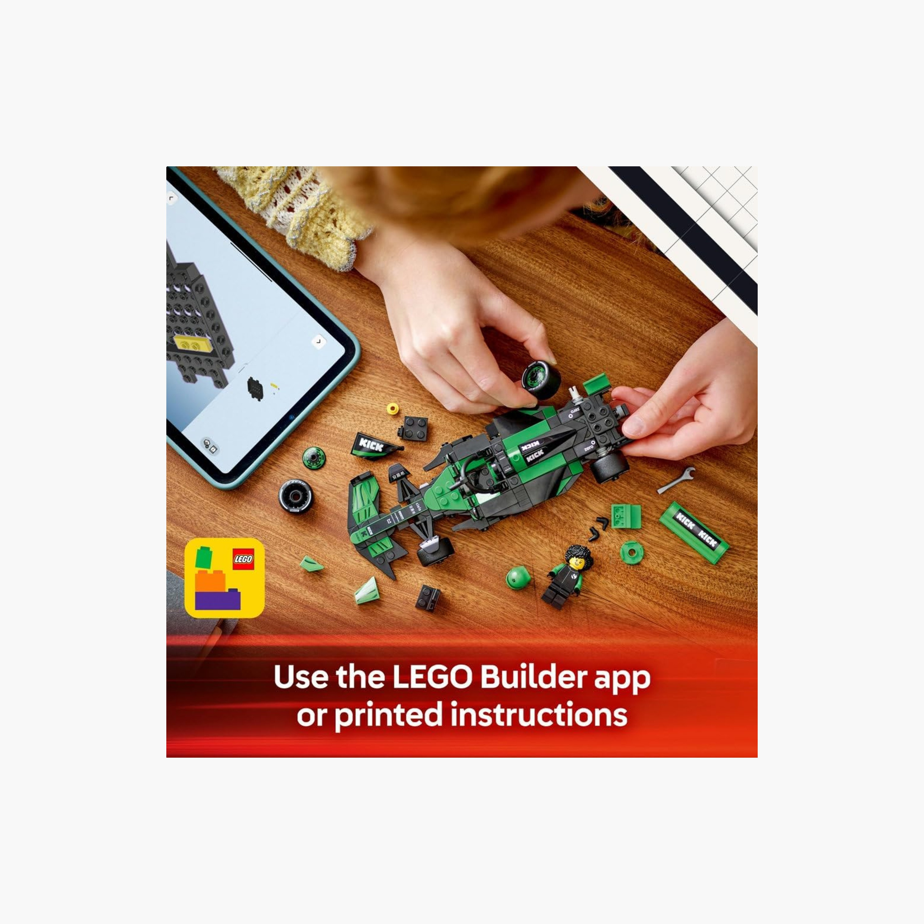 لعبة سيارة السباق KICK Sauber F1® Team C44 من ليغو® Speed Champions‏ 77247-toys-buildingblocks-blocks-image-8