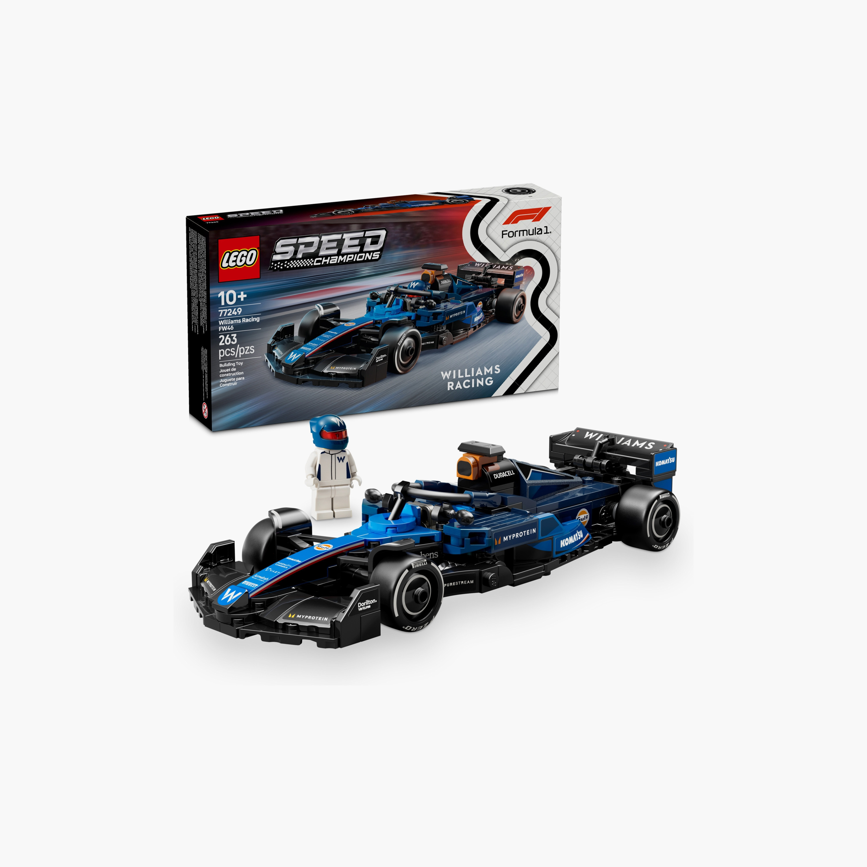 LEGO® Speed Champions Williams Racing FW46 F1® Race Car Vehicle Set 77249-toys-buildingblocks-blocks-image-1
