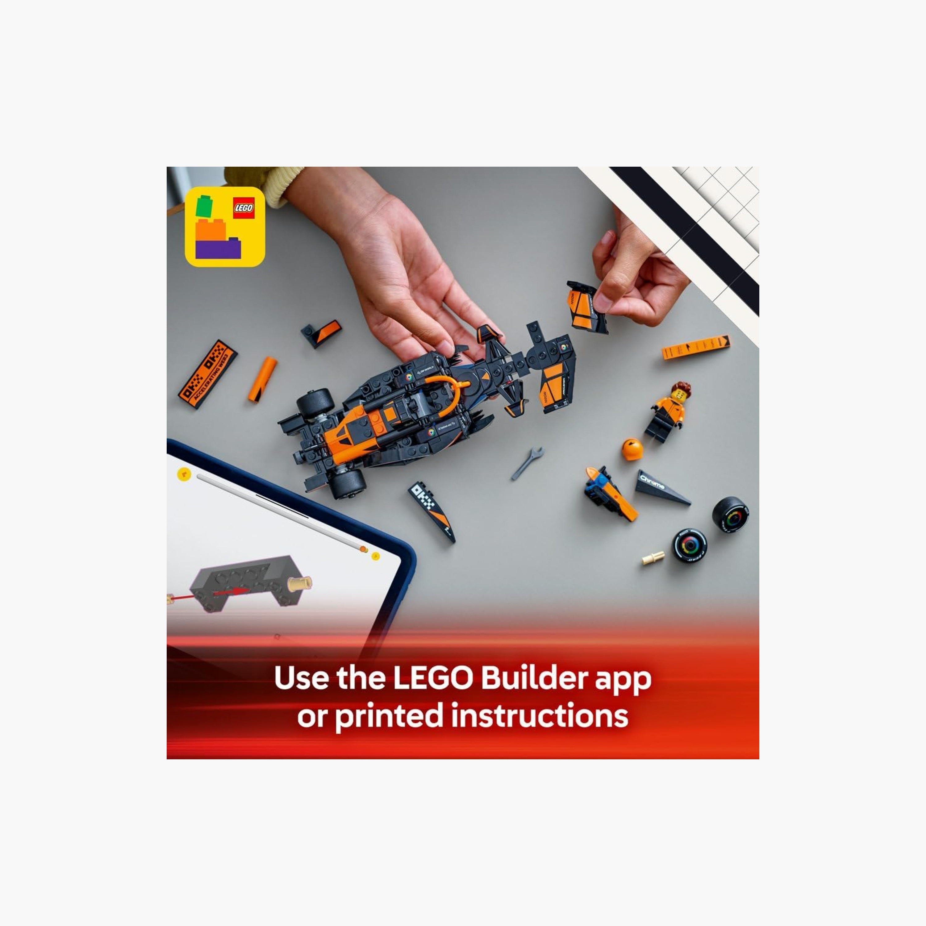 LEGO® Speed Champions McLaren F1® Team MCL38 Race Car Vehicle Set 77251-toys-buildingblocks-blocks-image-9
