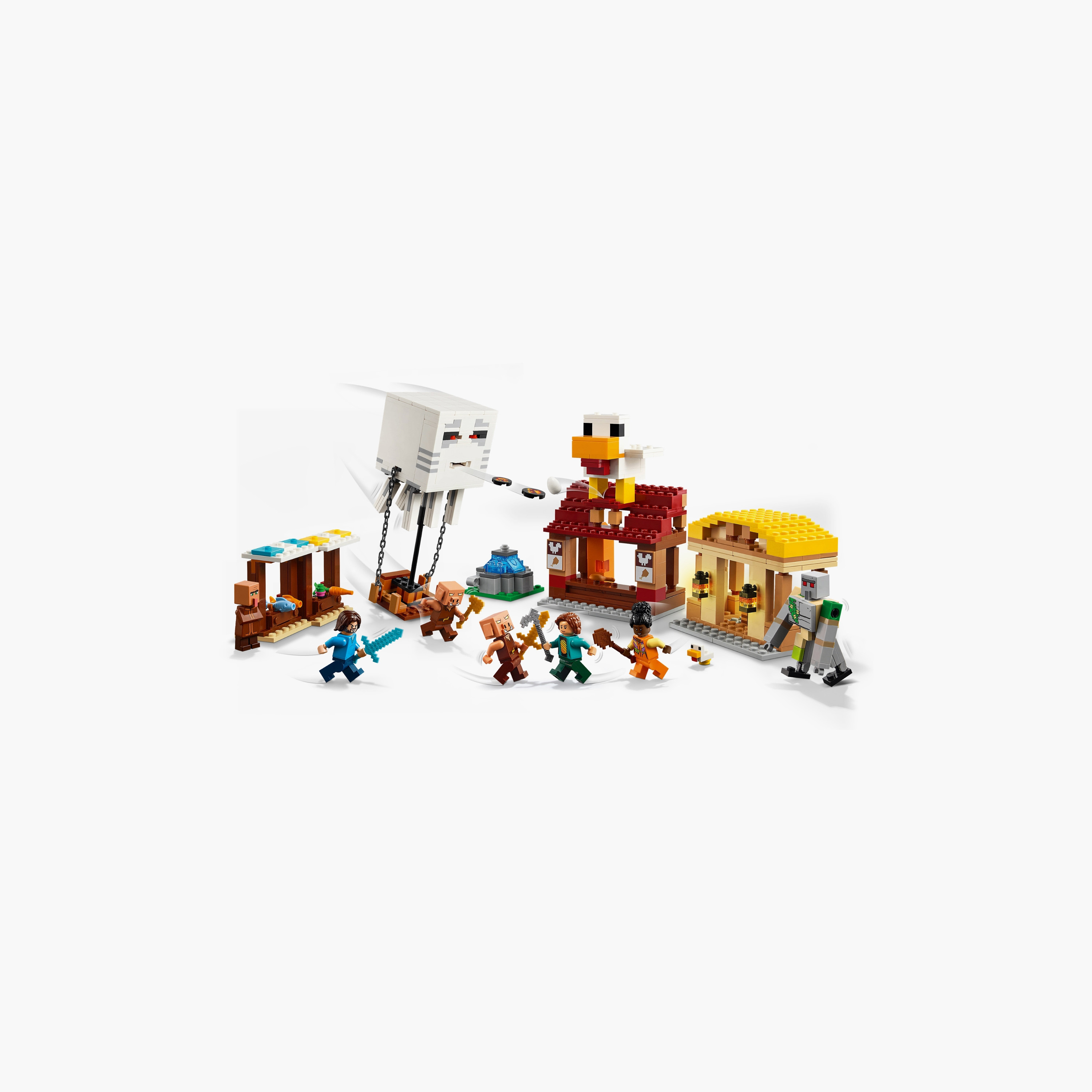 LEGO® Minecraft® The Ghast Balloon Village Attack, Gamer Gift Toy for Kids 21273-toys-buildingblocks-blocks-image-7