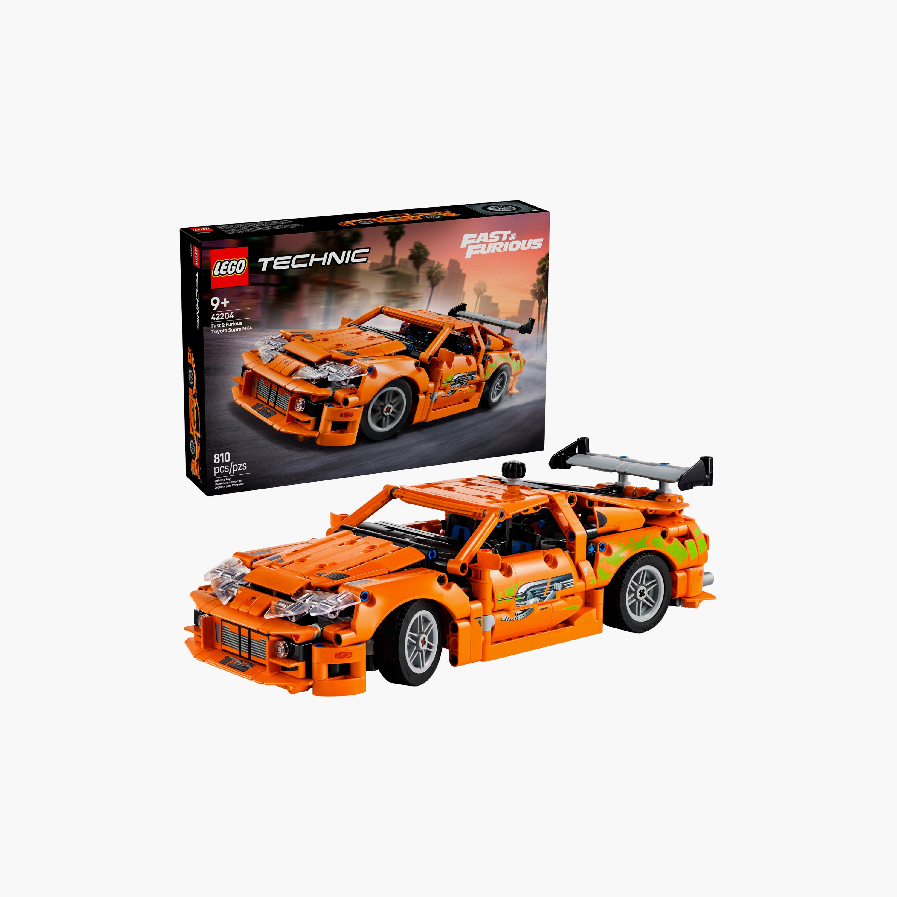 LEGO® Technic Fast and Furious Toyota Supra MK4 Toy Car Model Kit 42204-toys-buildingblocks-blocks-image-1