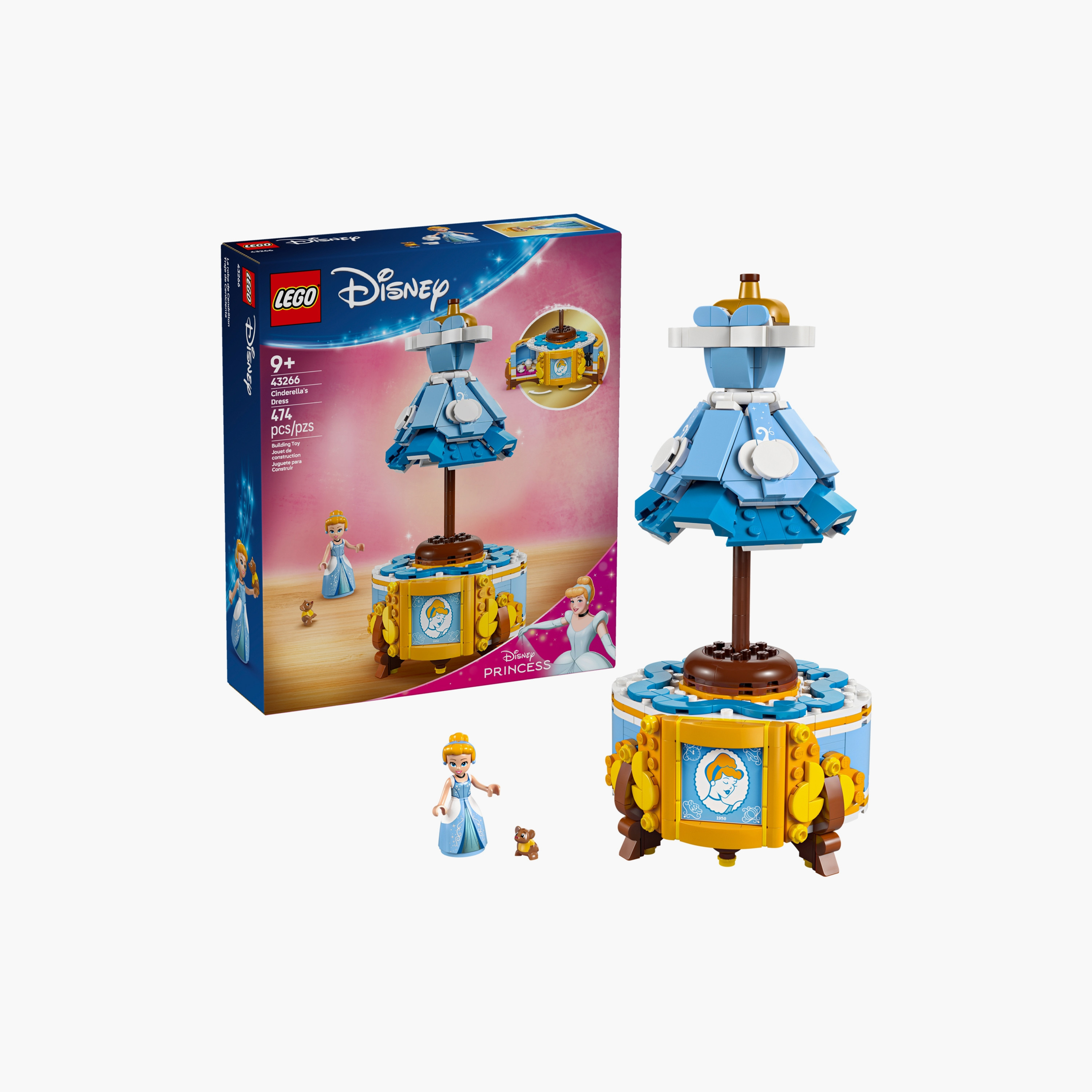LEGO® ǀ Disney Princess Cinderella’s Dress Building Kit with Character 43266-toys-buildingblocks-blocks-image-2