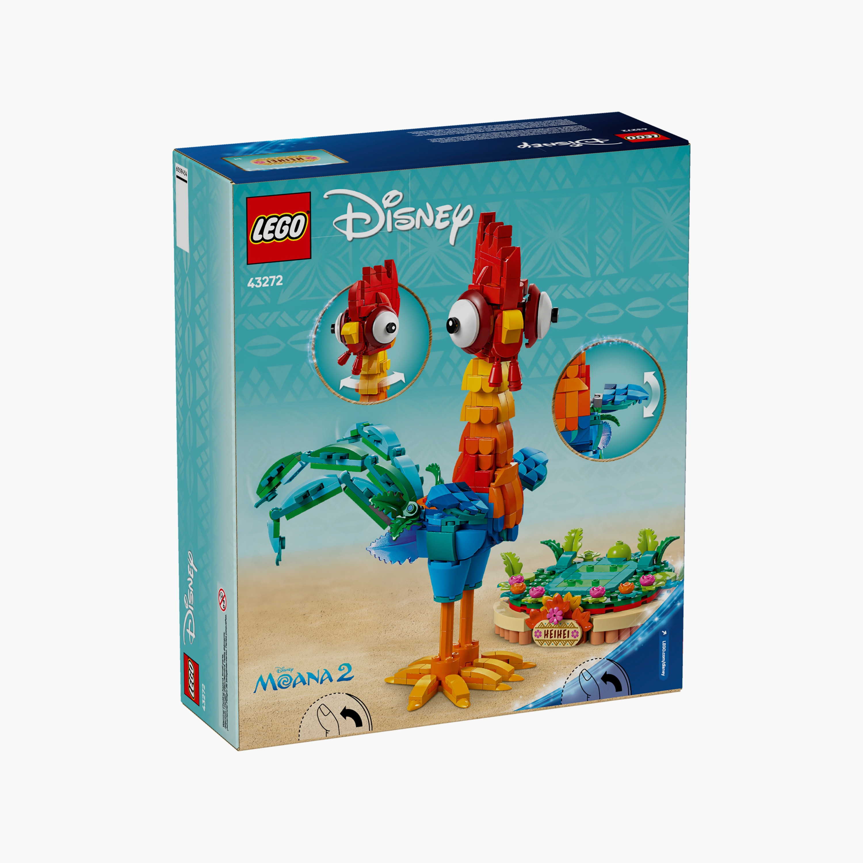 LEGO® ǀ Disney Moana 2 Heihei Buildable Animal Model Kit 43272-toys-buildingblocks-blocks-image-3