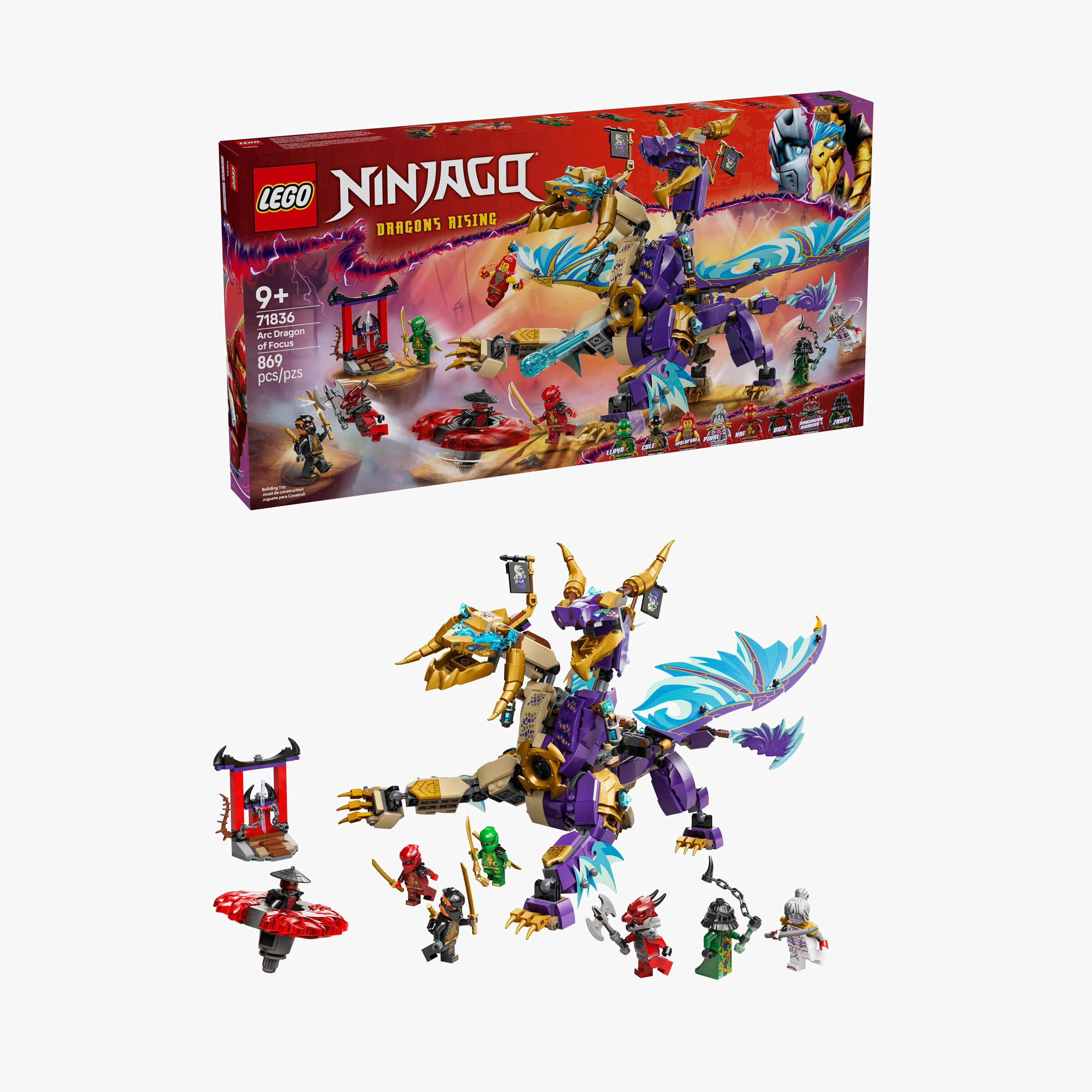 LEGO® NINJAGO® Arc Dragon of Focus Ninja Toy Set 71836-toys-buildingblocks-blocks-image-1