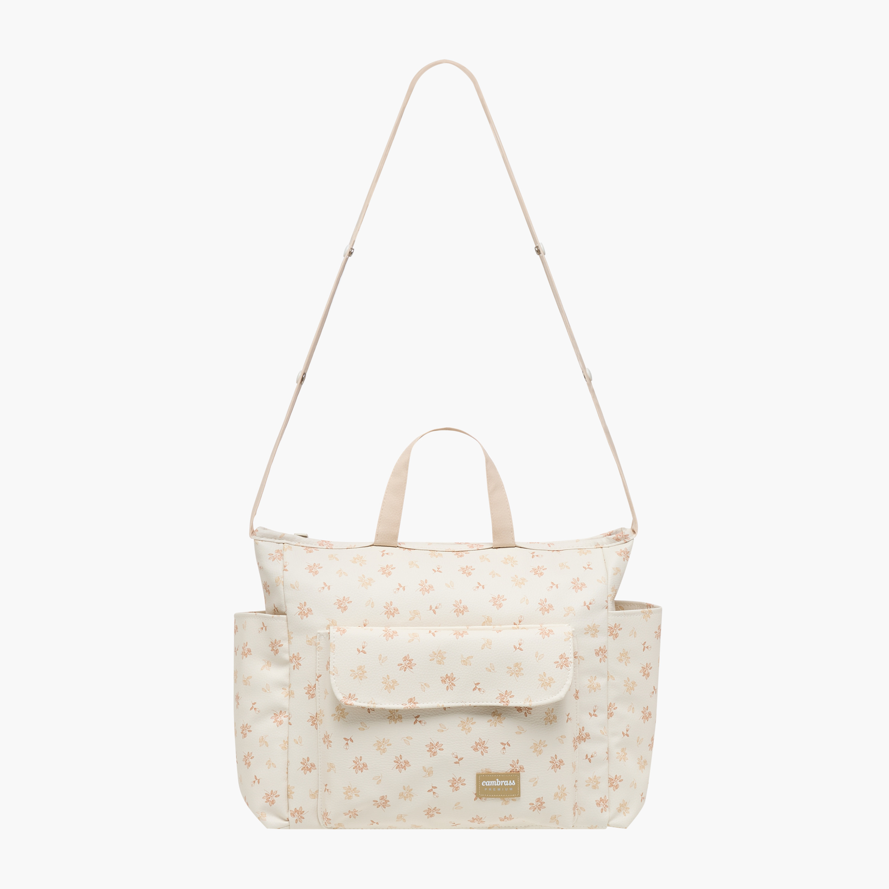 Cambrass Floral Print Diaper Bag with Top Handles-baby-diapering-diaperbags-image-2