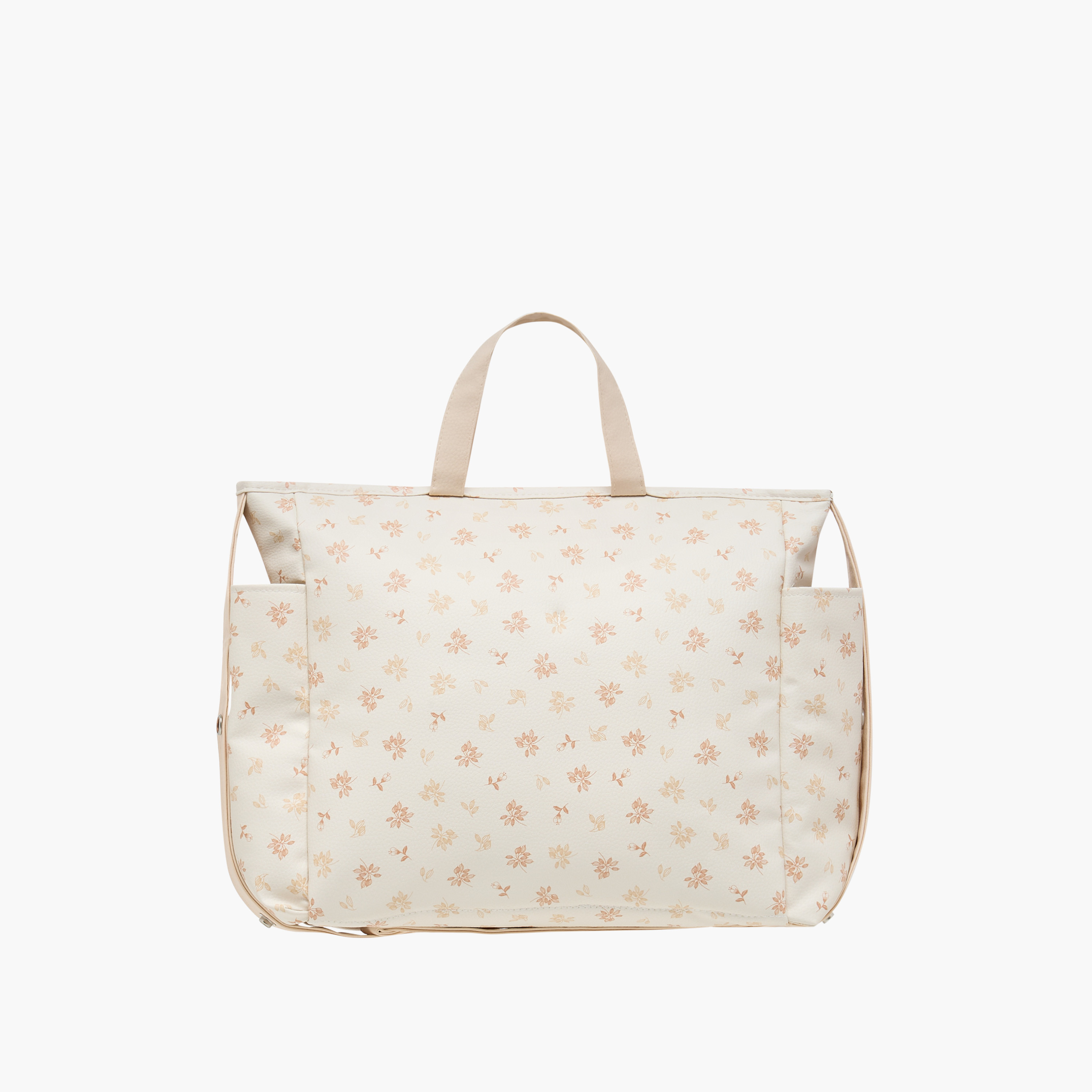 Cambrass Floral Print Diaper Bag with Top Handles-baby-diapering-diaperbags-image-3