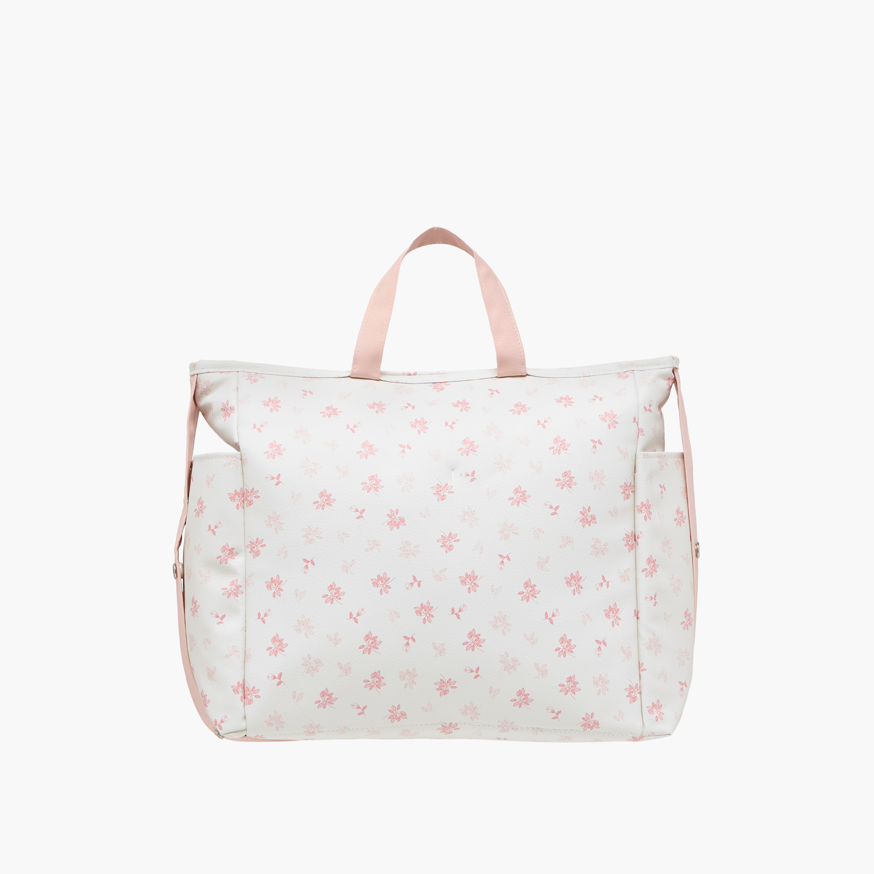 Cambrass Floral Print Diaper Bag with Zip Closure-baby-diapering-diaperbags-image-3