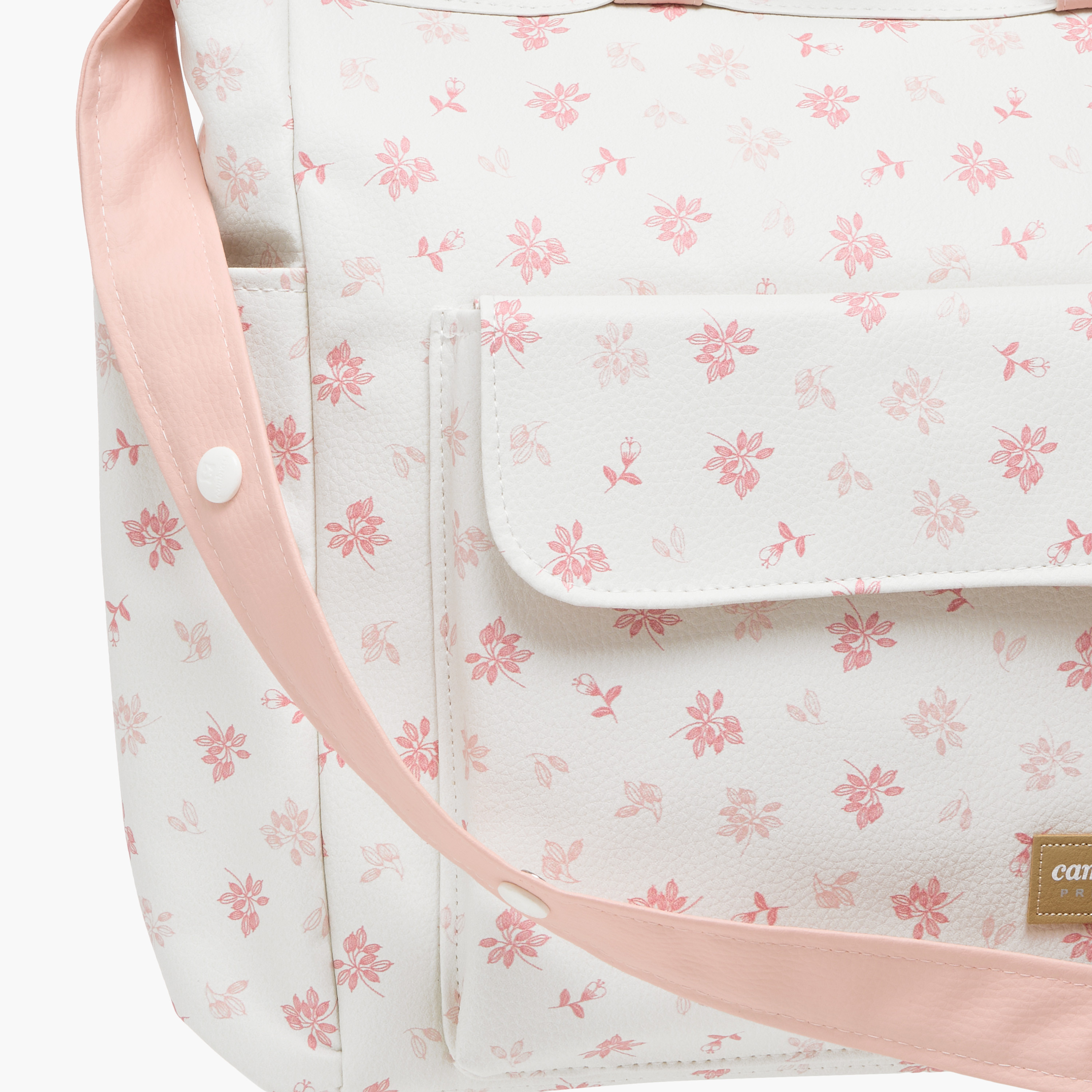 Cambrass Floral Print Diaper Bag with Zip Closure-baby-diapering-diaperbags-image-5