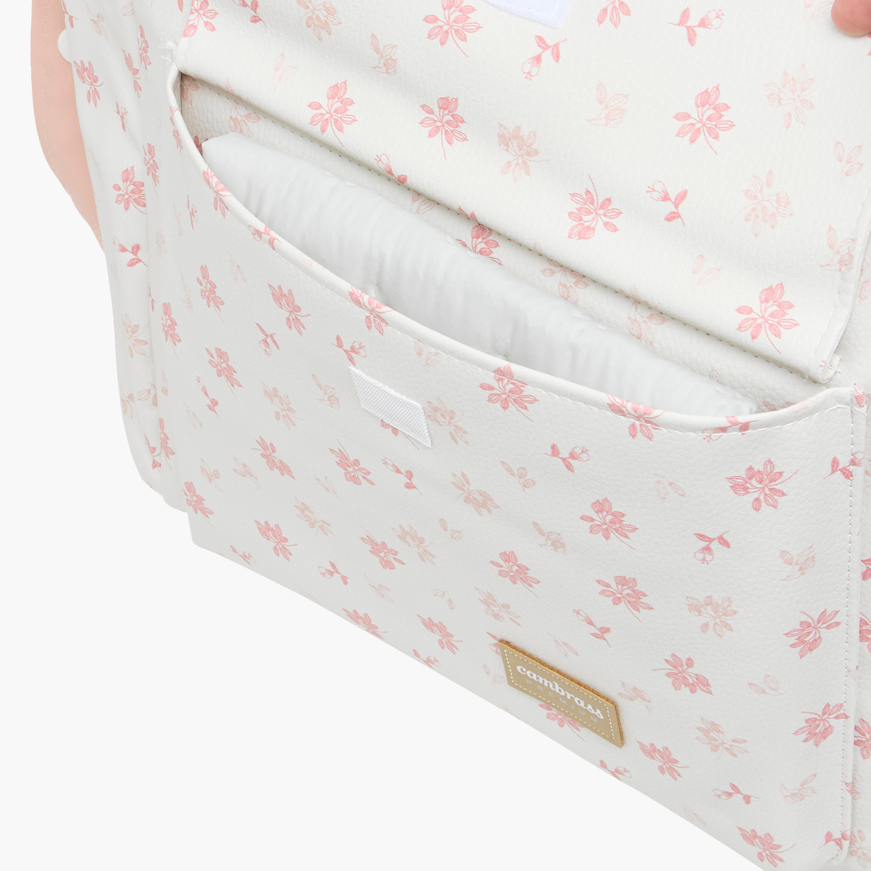 Cambrass Floral Print Diaper Bag with Zip Closure-baby-diapering-diaperbags-image-9