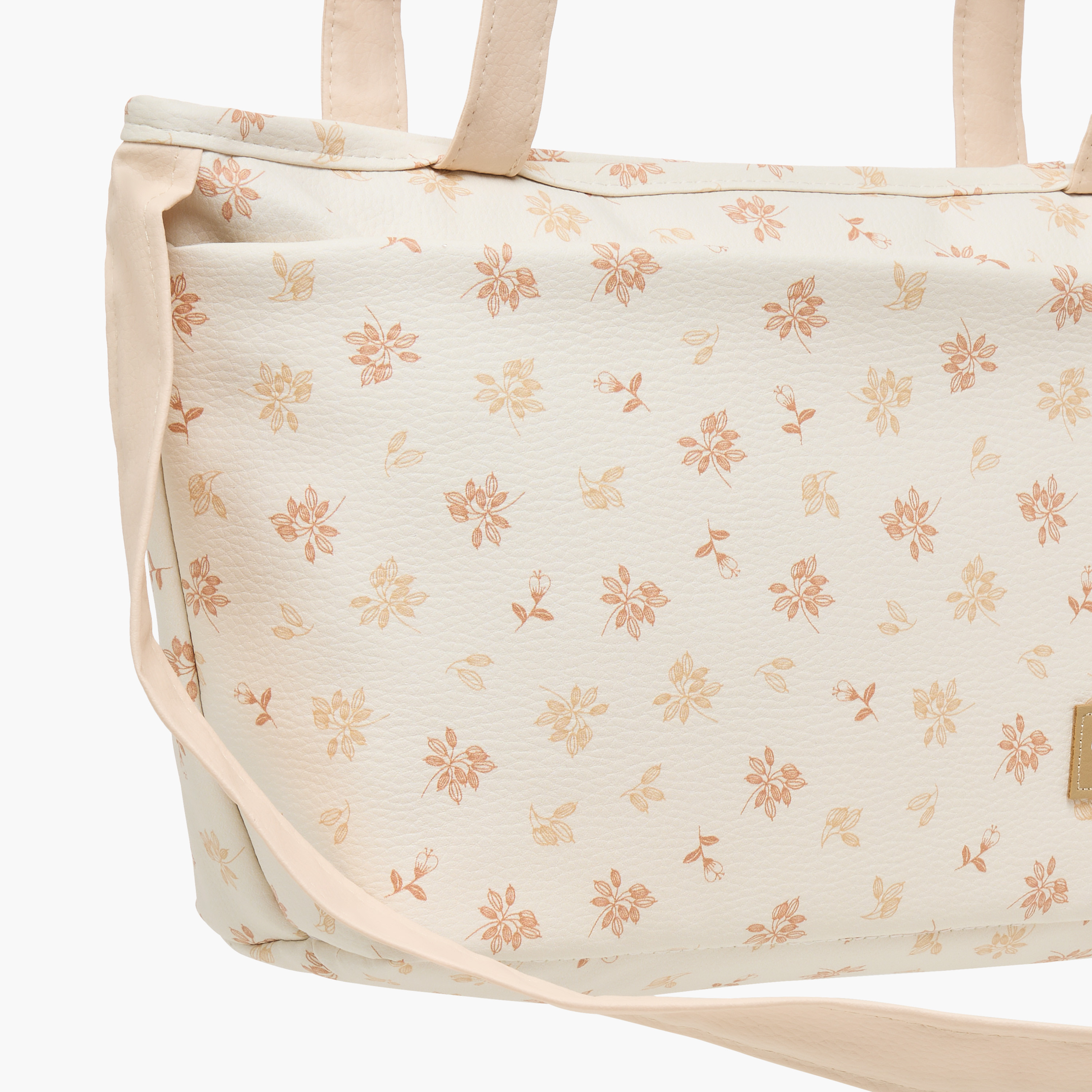 Cambrass Floral Print Diaper Bag with Zip Closure-baby-diapering-diaperbags-image-5