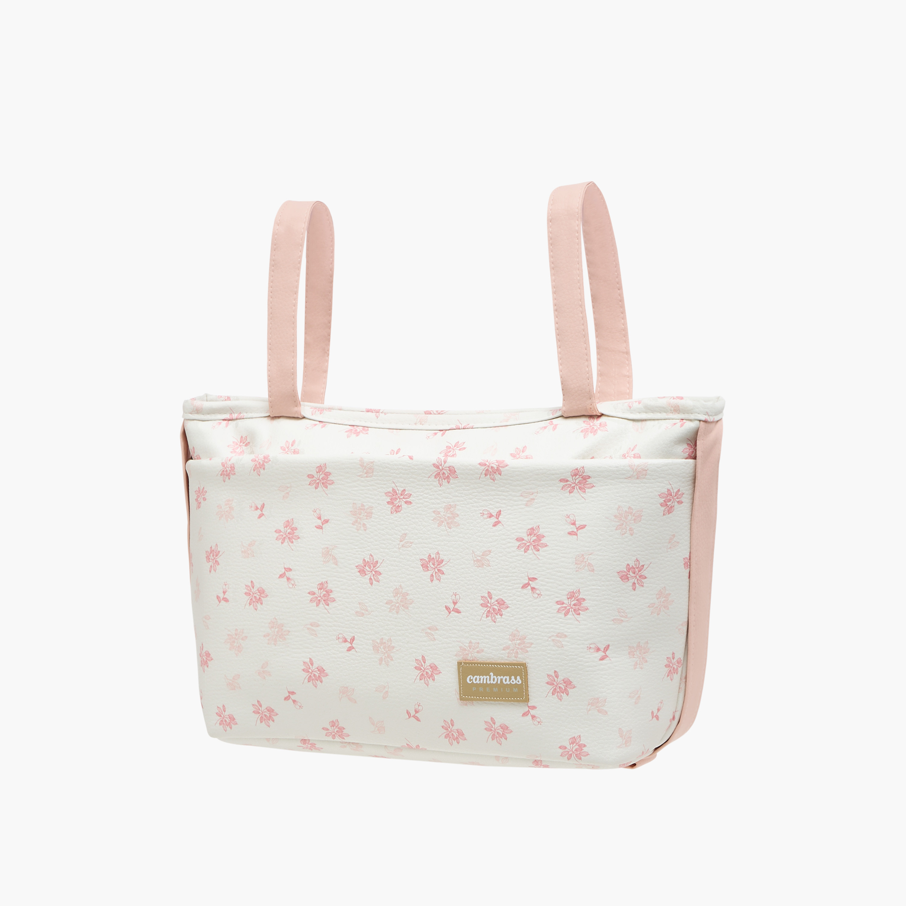 Cambrass Floral Print Diaper Bag with Zip Closure-baby-diapering-diaperbags-image-1
