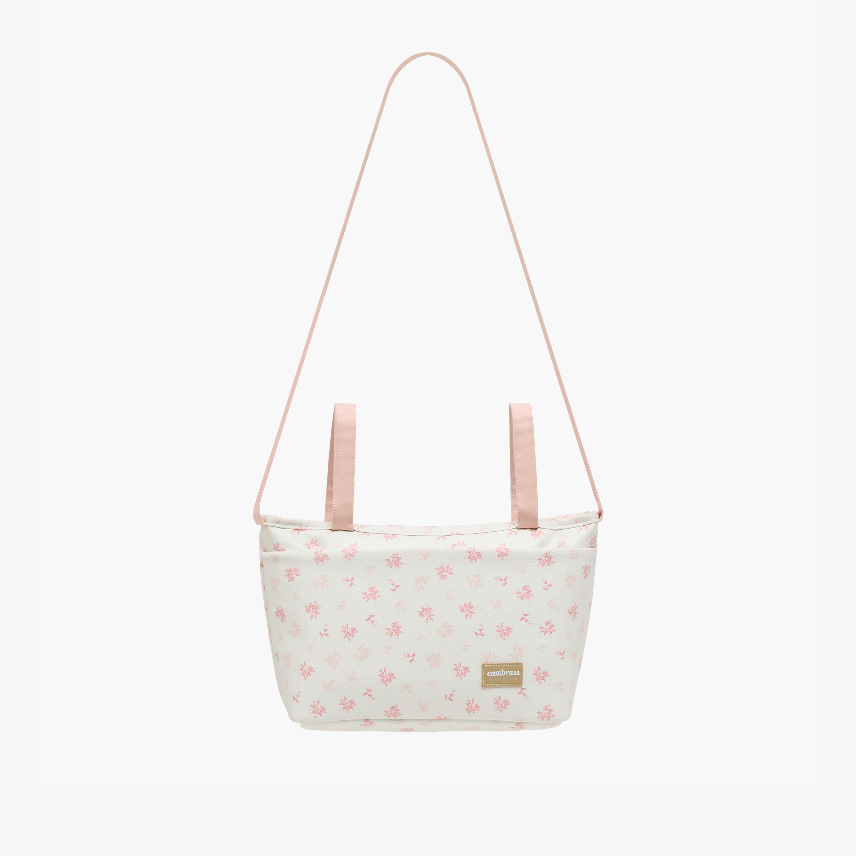Cambrass Floral Print Diaper Bag with Zip Closure-baby-diapering-diaperbags-image-2