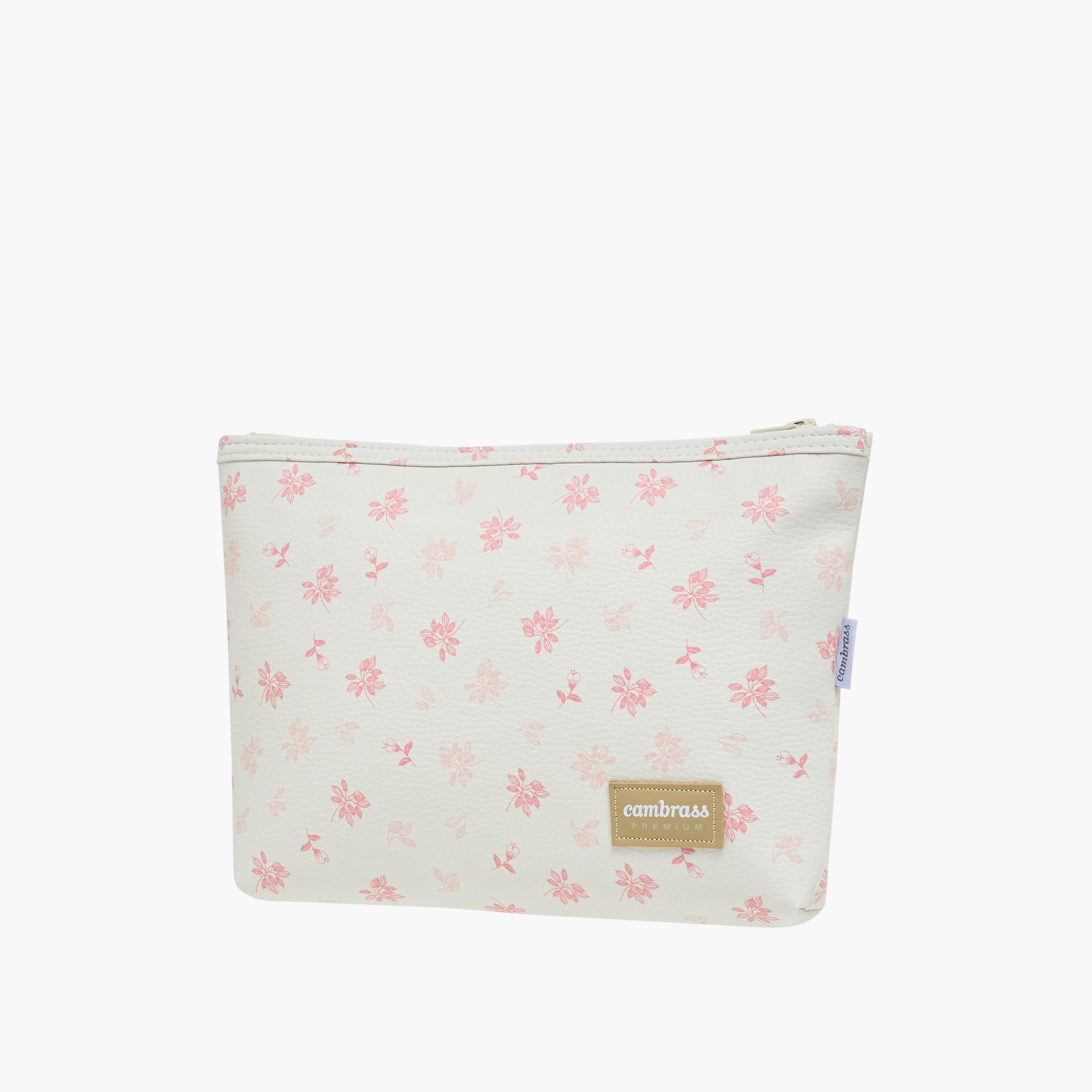 Cambrass Floral Print Pouch with Zip Closure-baby-diapering-diaperbags-image-2