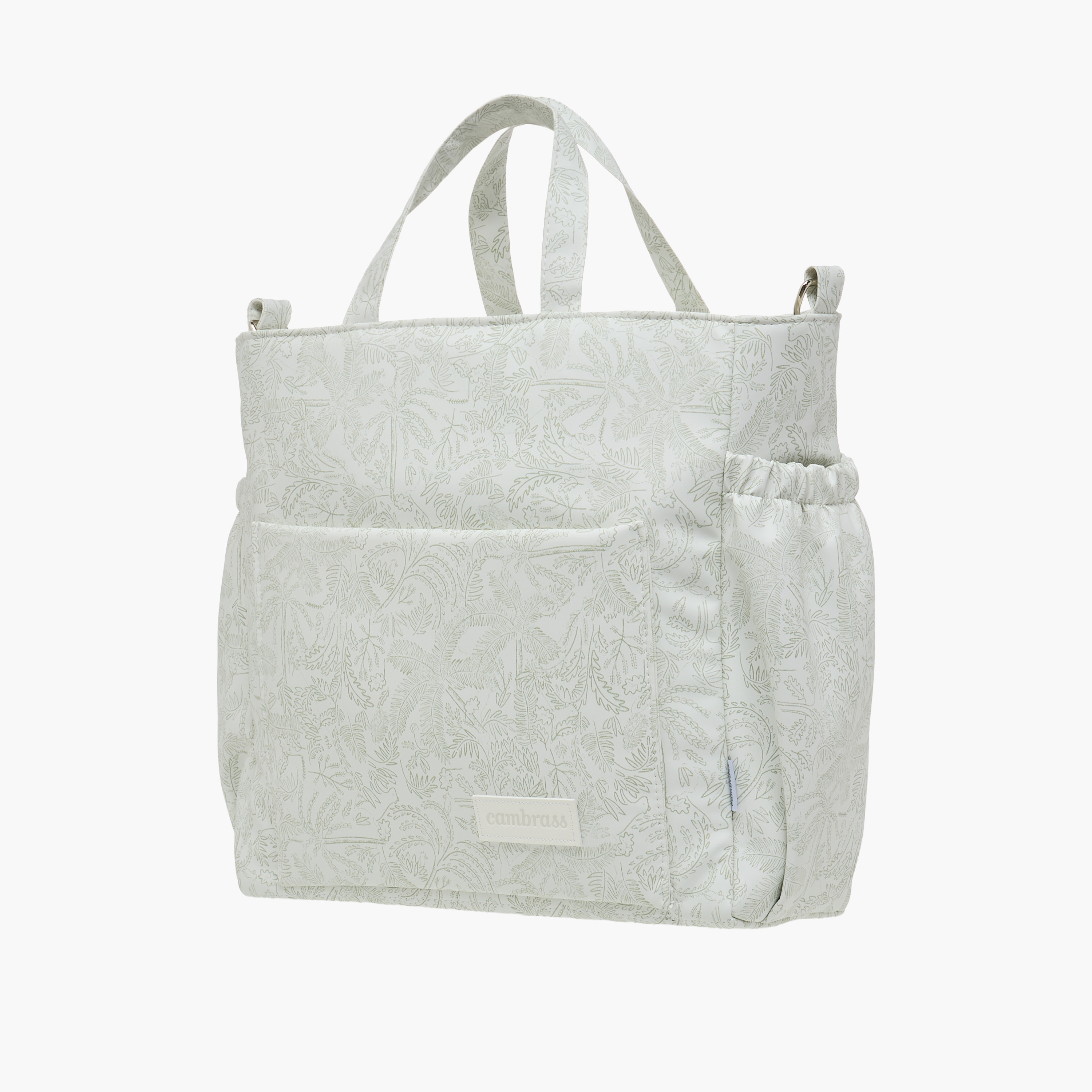 Cambrass Botanical Print Diaper Bag with Zip Closure-baby-diapering-diaperbags-image-2