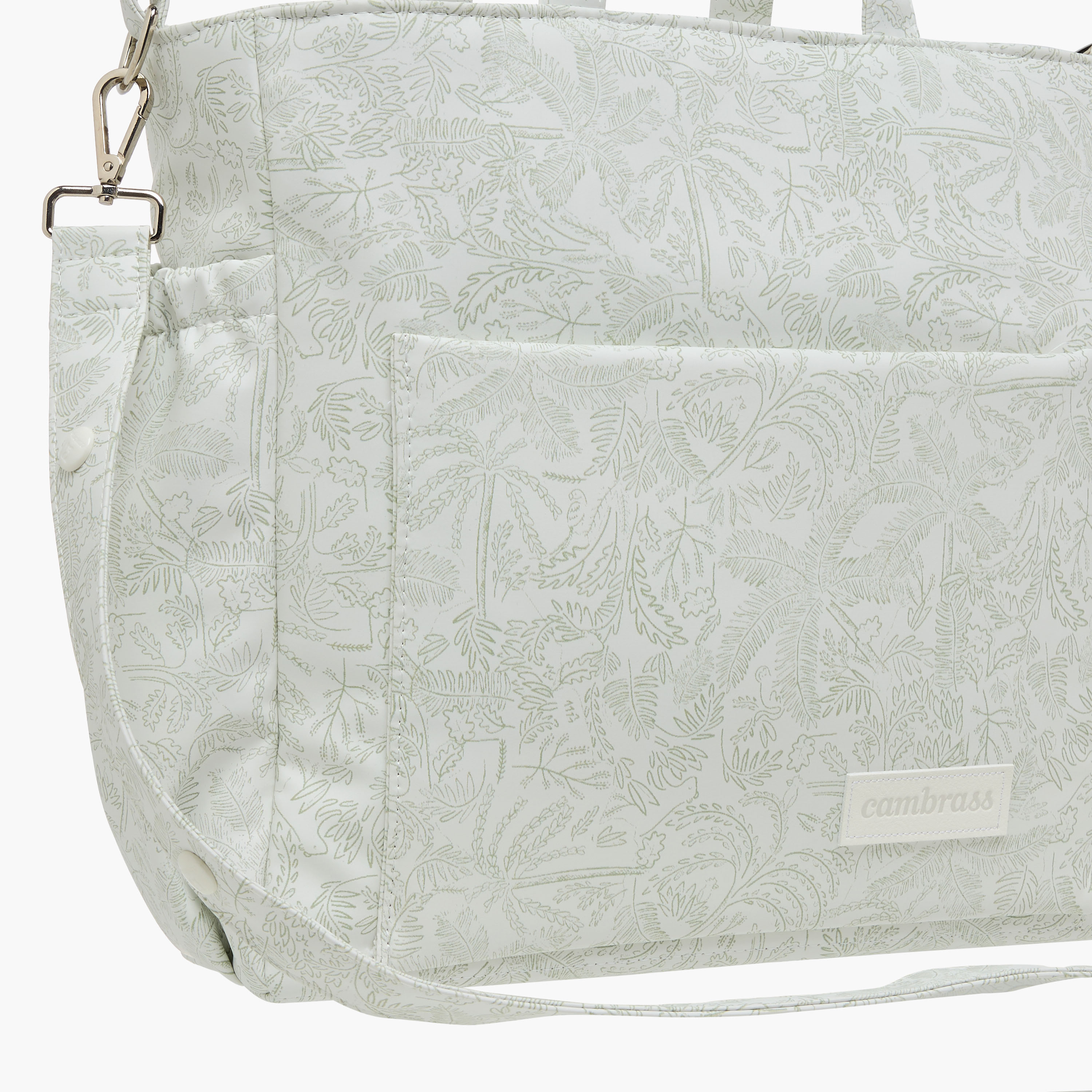 Cambrass Botanical Print Diaper Bag with Zip Closure-baby-diapering-diaperbags-image-5