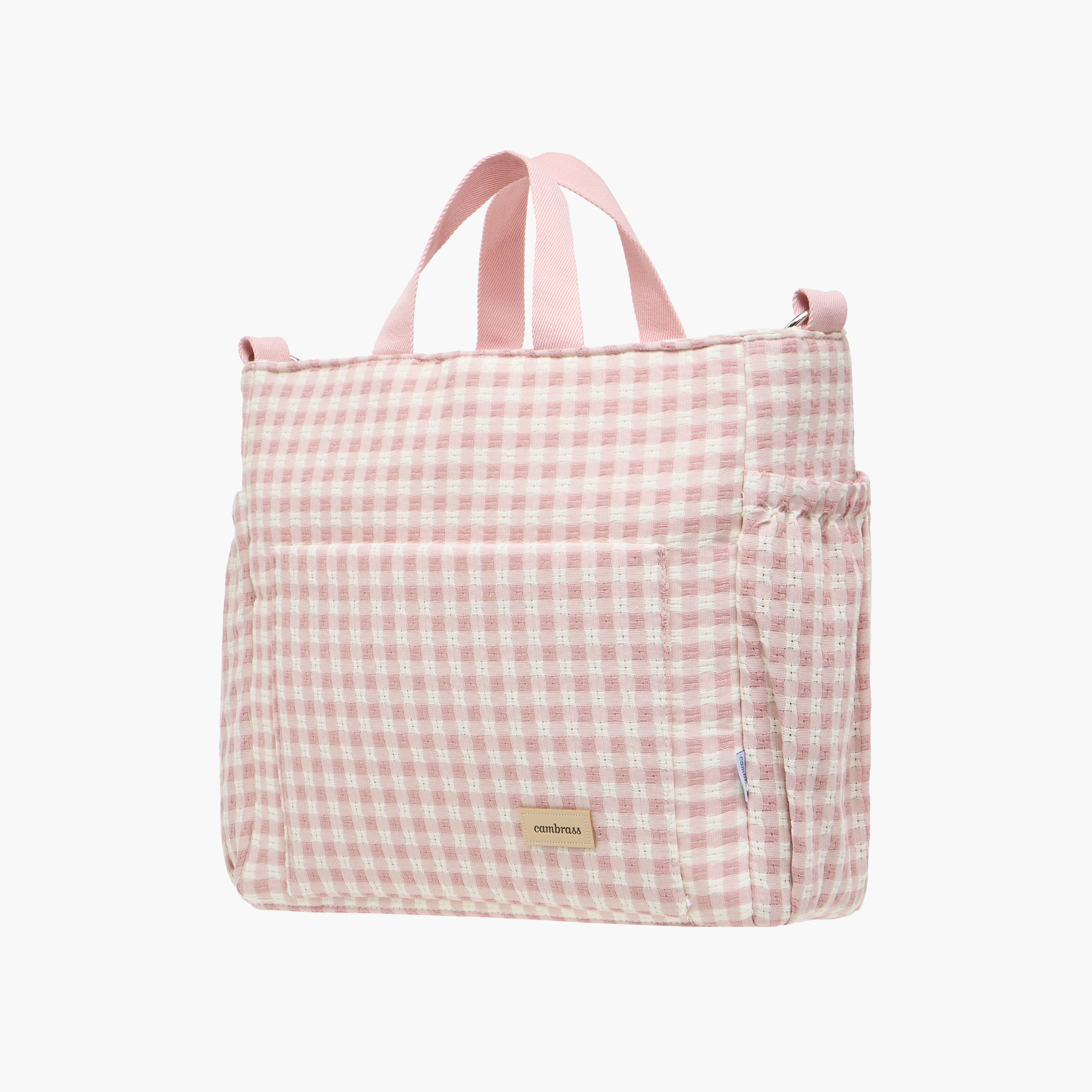 Cambrass Checked Diaper Bag with Zip Closure-baby-diapering-diaperbags-image-2