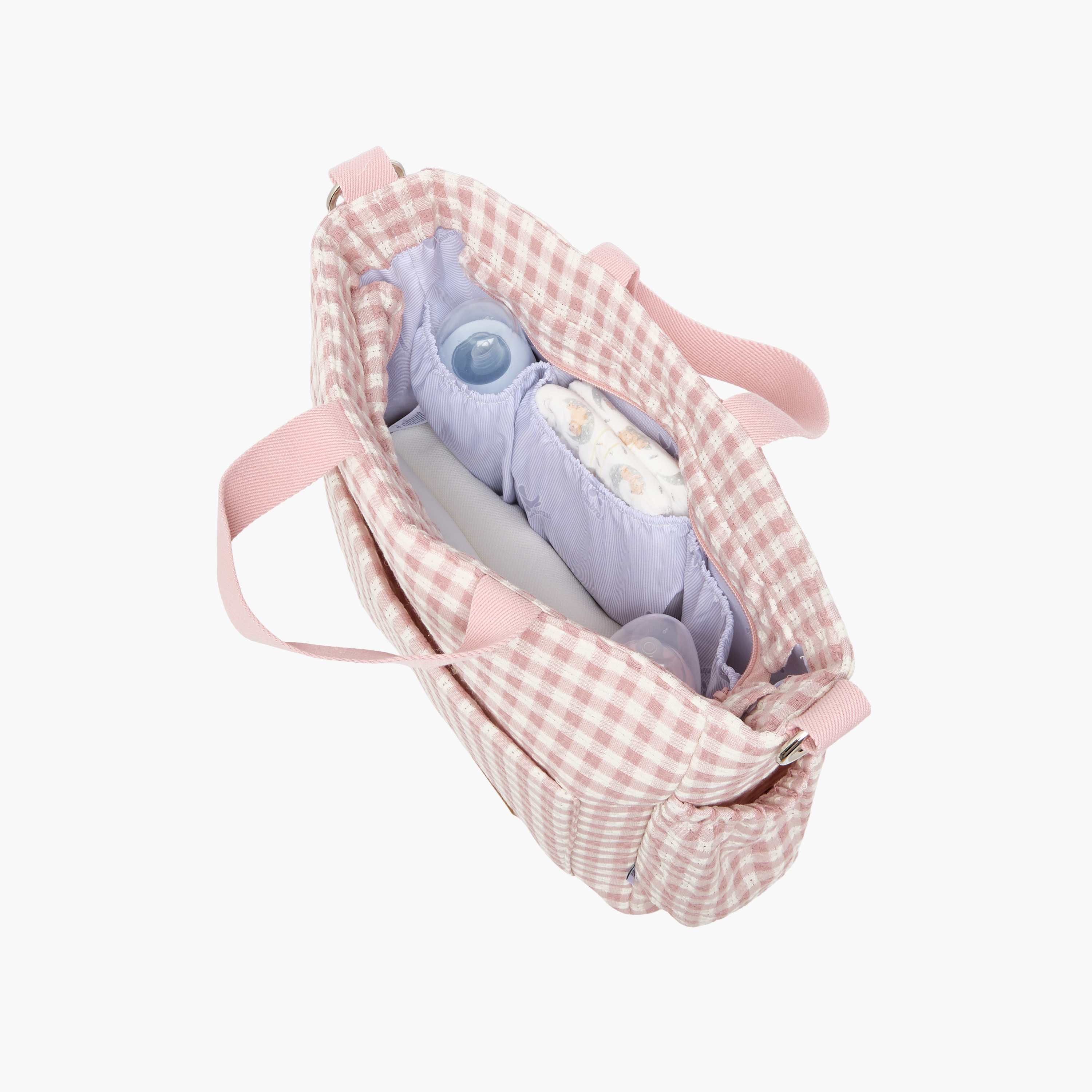 Cambrass Checked Diaper Bag with Zip Closure-baby-diapering-diaperbags-image-11