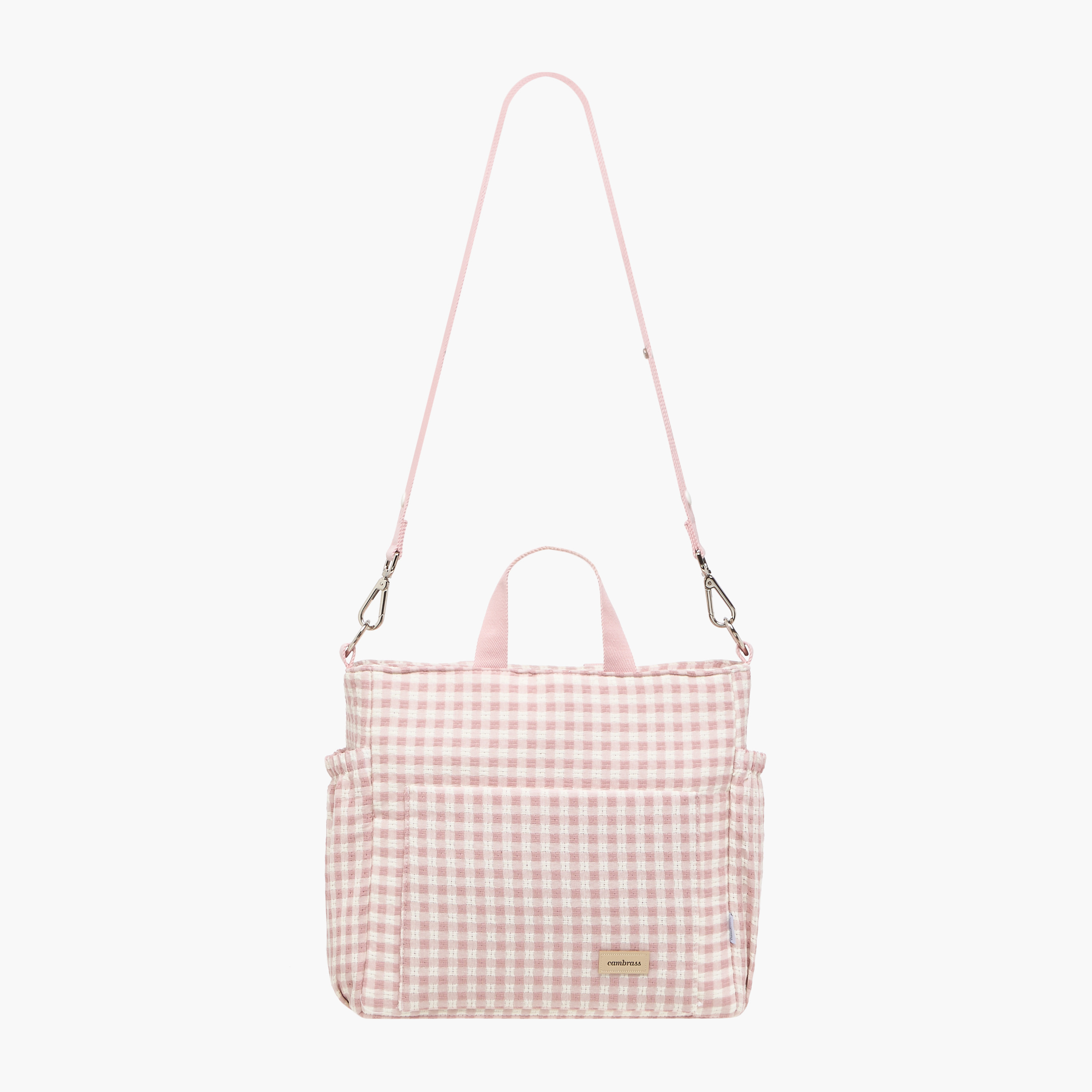 Cambrass Checked Diaper Bag with Zip Closure-baby-diapering-diaperbags-image-1