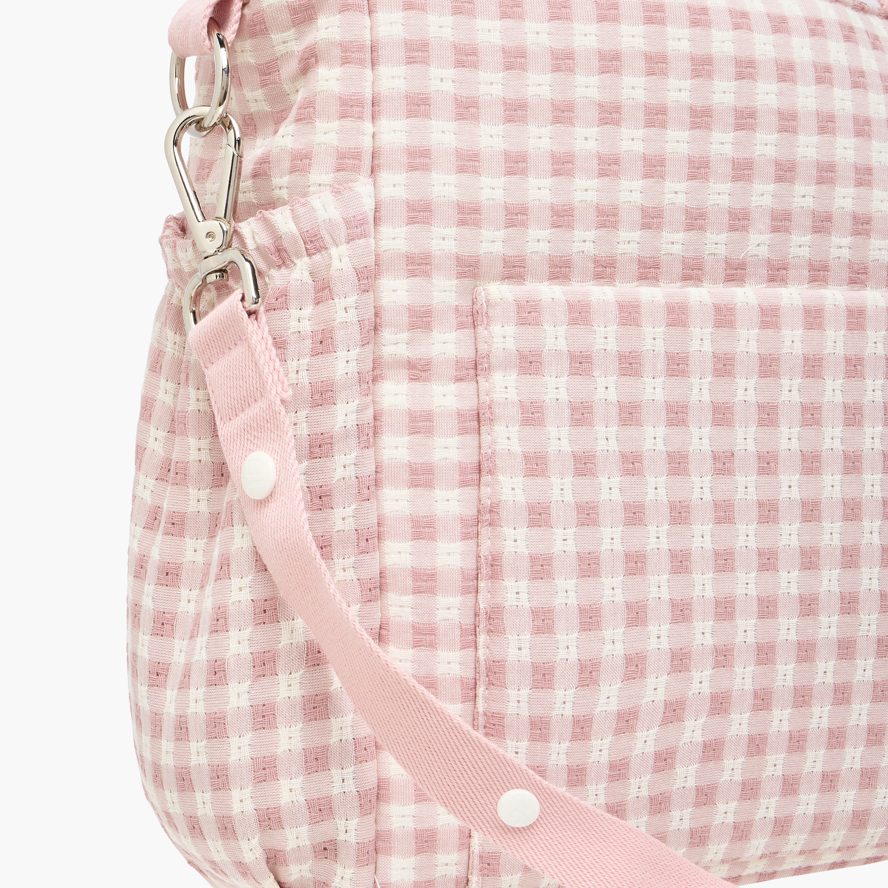 Cambrass Checked Diaper Bag with Zip Closure-baby-diapering-diaperbags-image-5