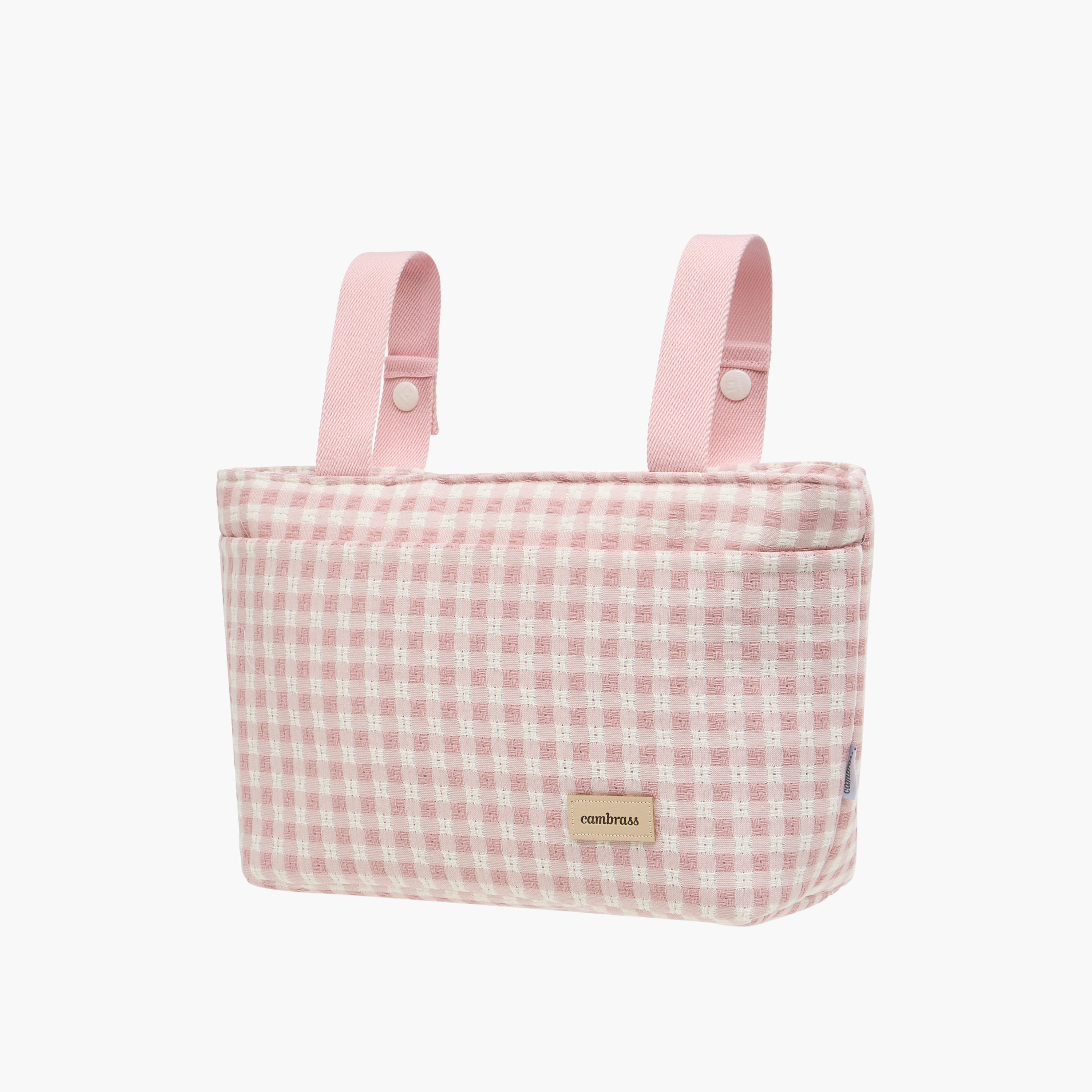 Cambrass Gingham Print Diaper Bag with Zip Closure-baby-diapering-diaperbags-image-2