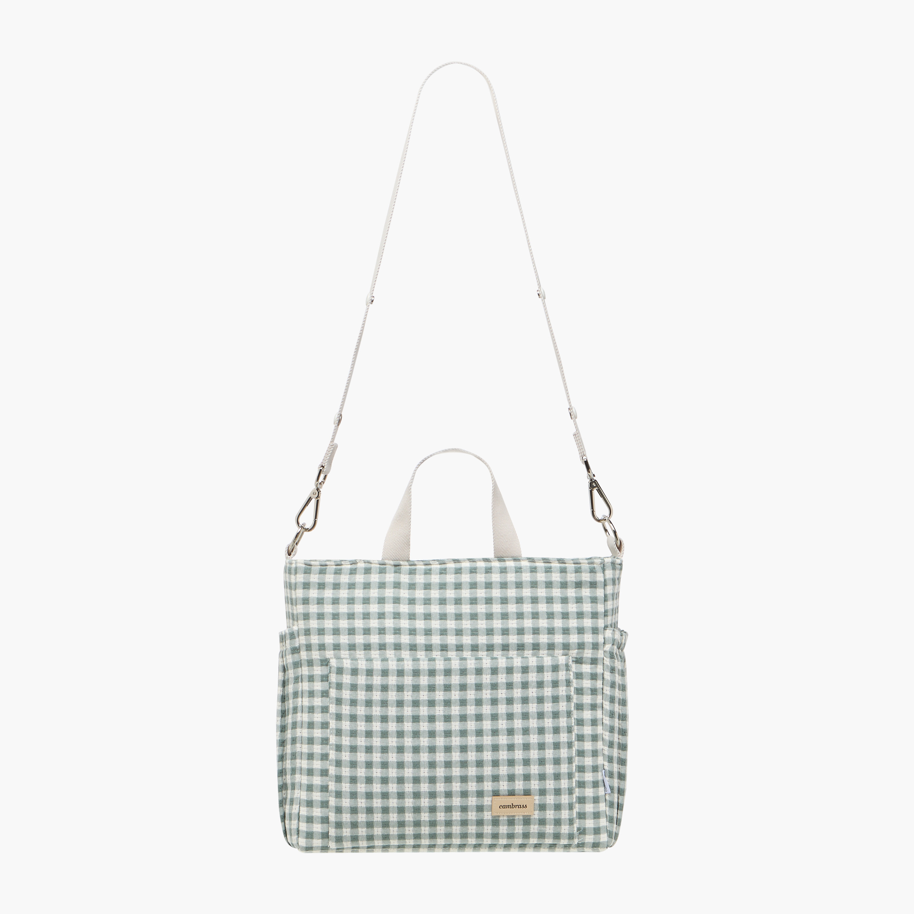 Cambrass Checked Diaper Bag with Zip Closure-baby-diapering-diaperbags-image-2