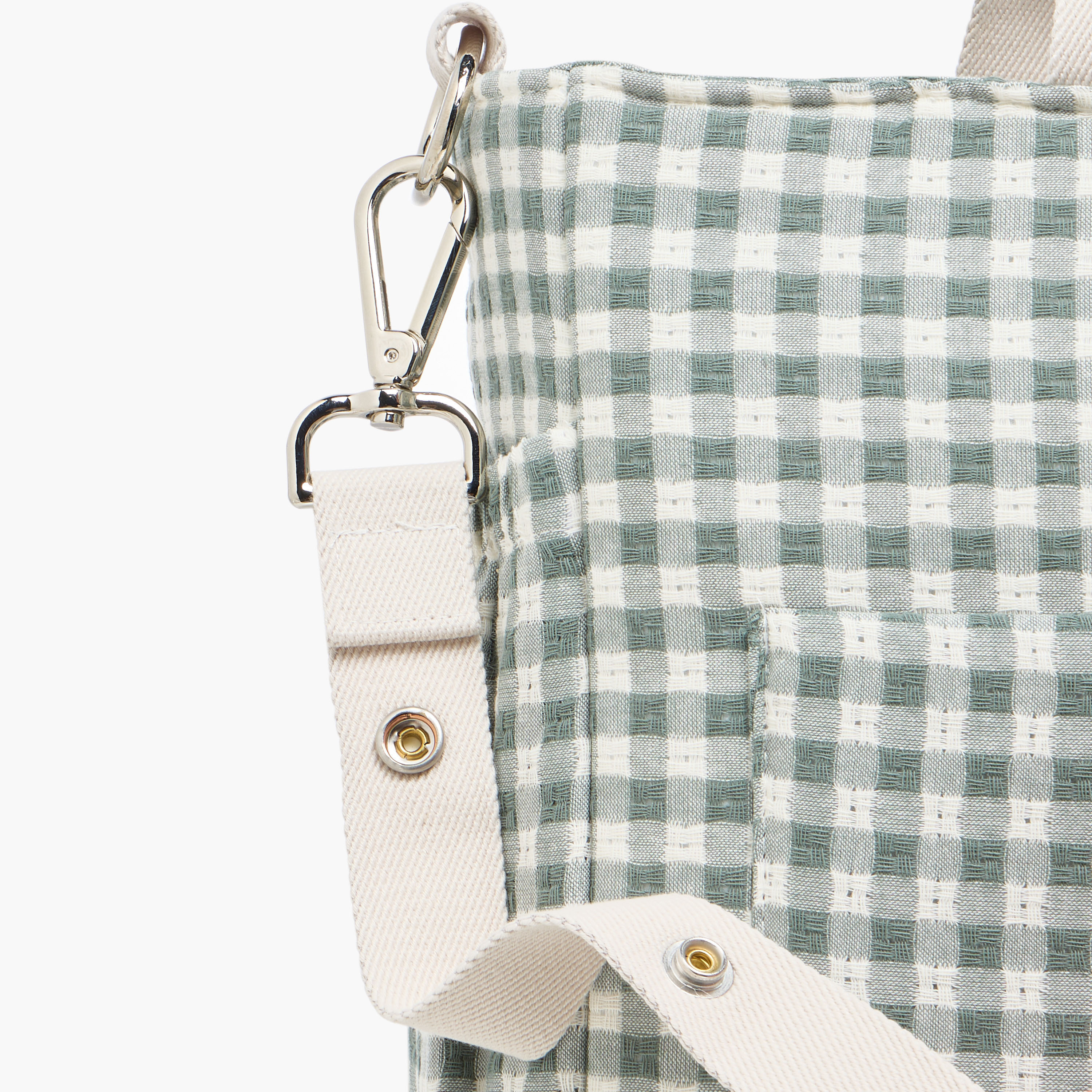 Cambrass Checked Diaper Bag with Zip Closure-baby-diapering-diaperbags-image-6