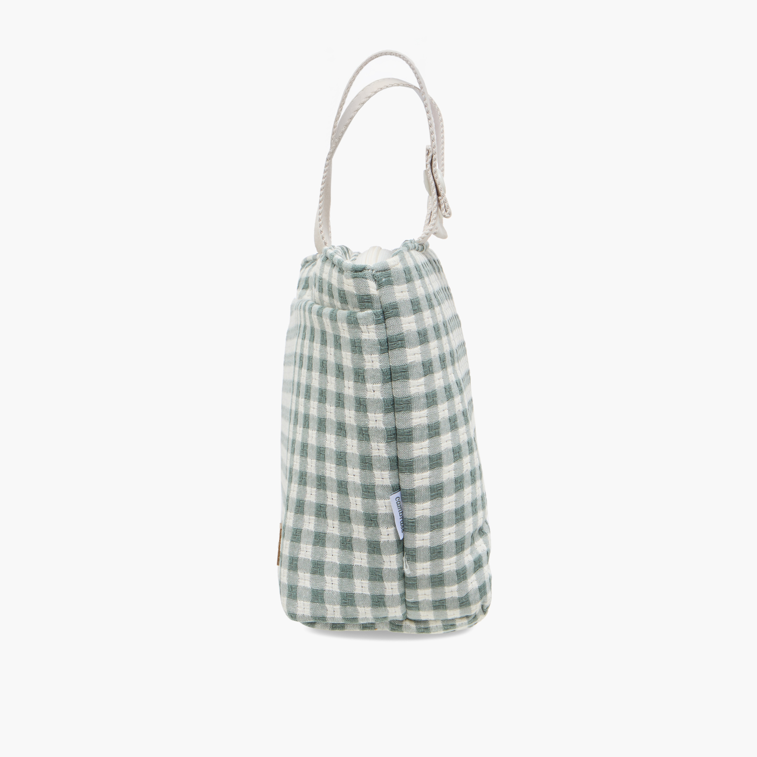 Cambrass Gingham Checked Diaper Bag with Zip Closure-baby-diapering-diaperbags-image-4