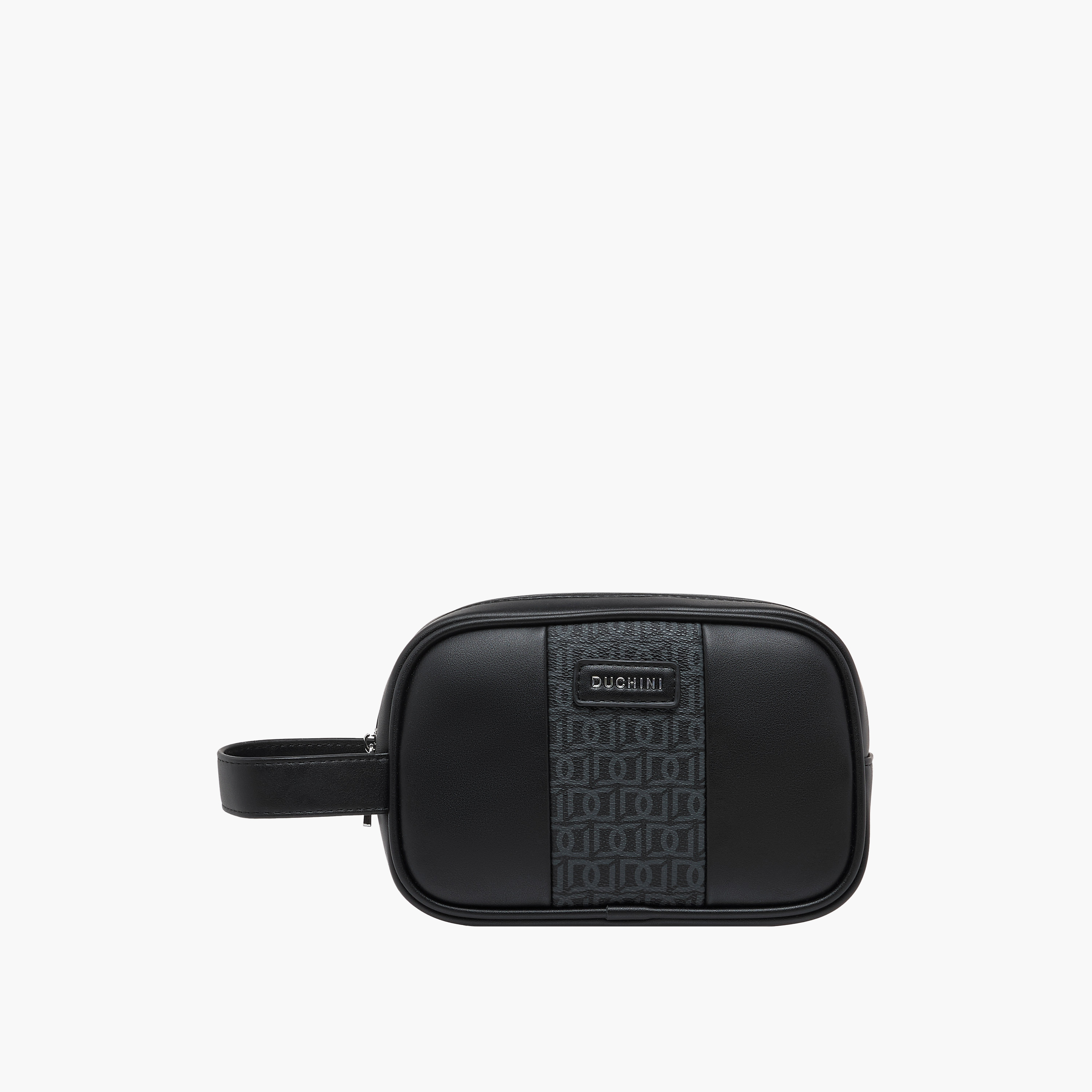 Duchini Panelled Pouch with Zip Closure-men-bags-image-1