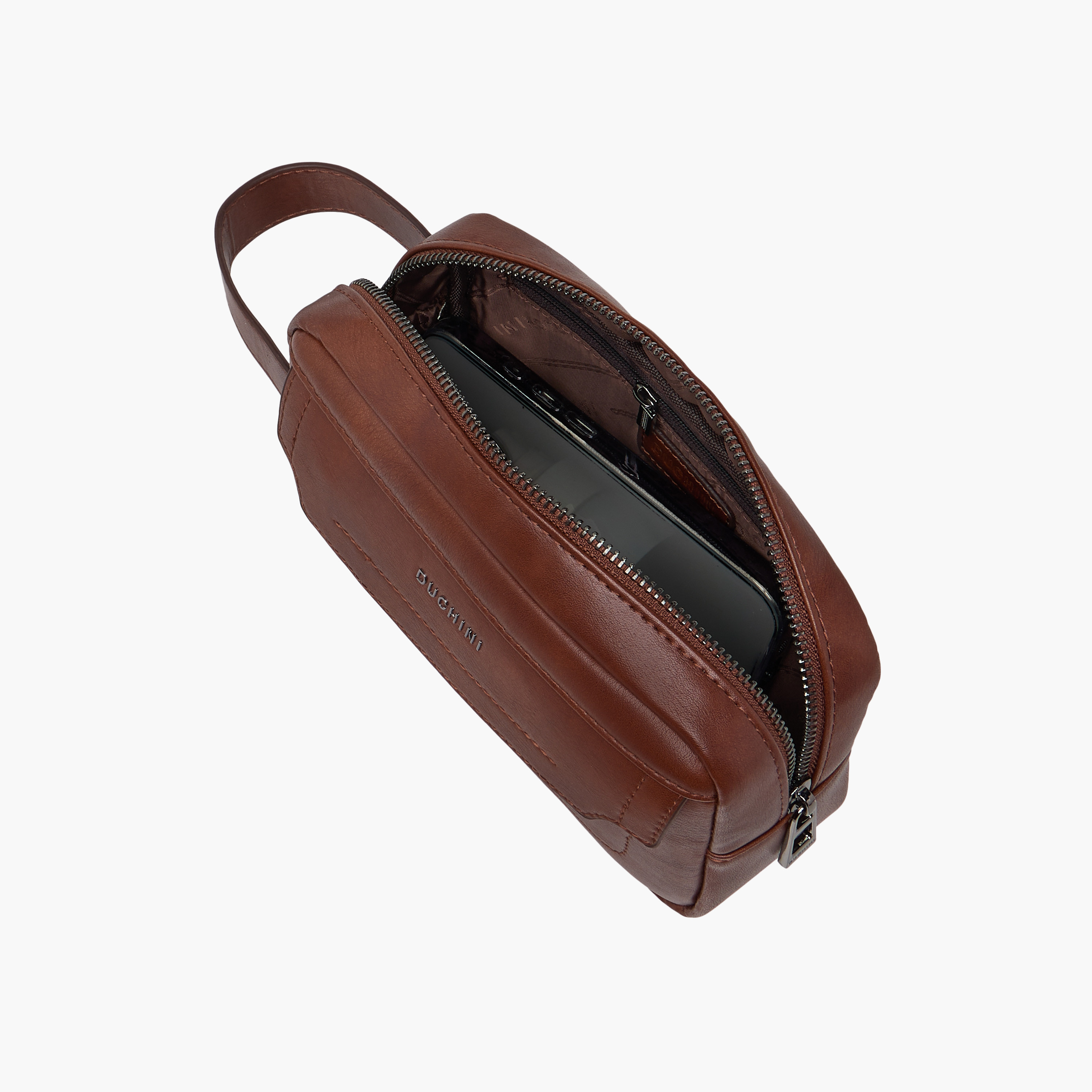 Duchini Solid Pouch with Zip Closure-men-bags-image-8