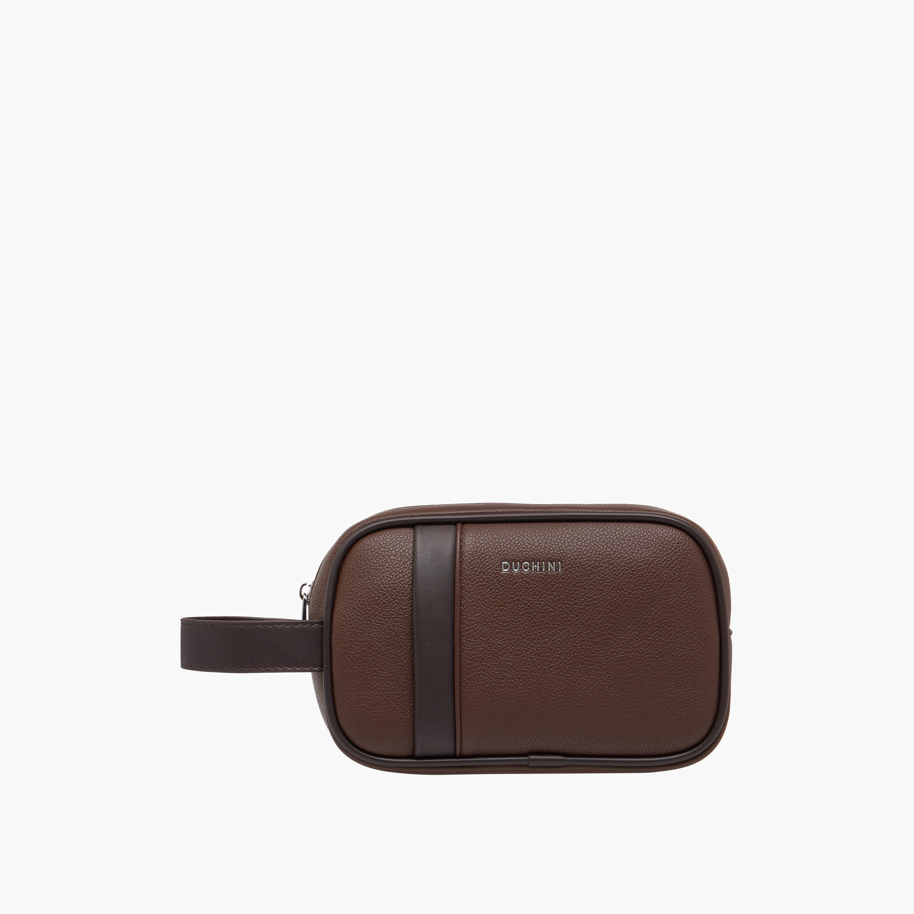 Duchini Panelled Pouch with Zip Closure-men-bags-image-1
