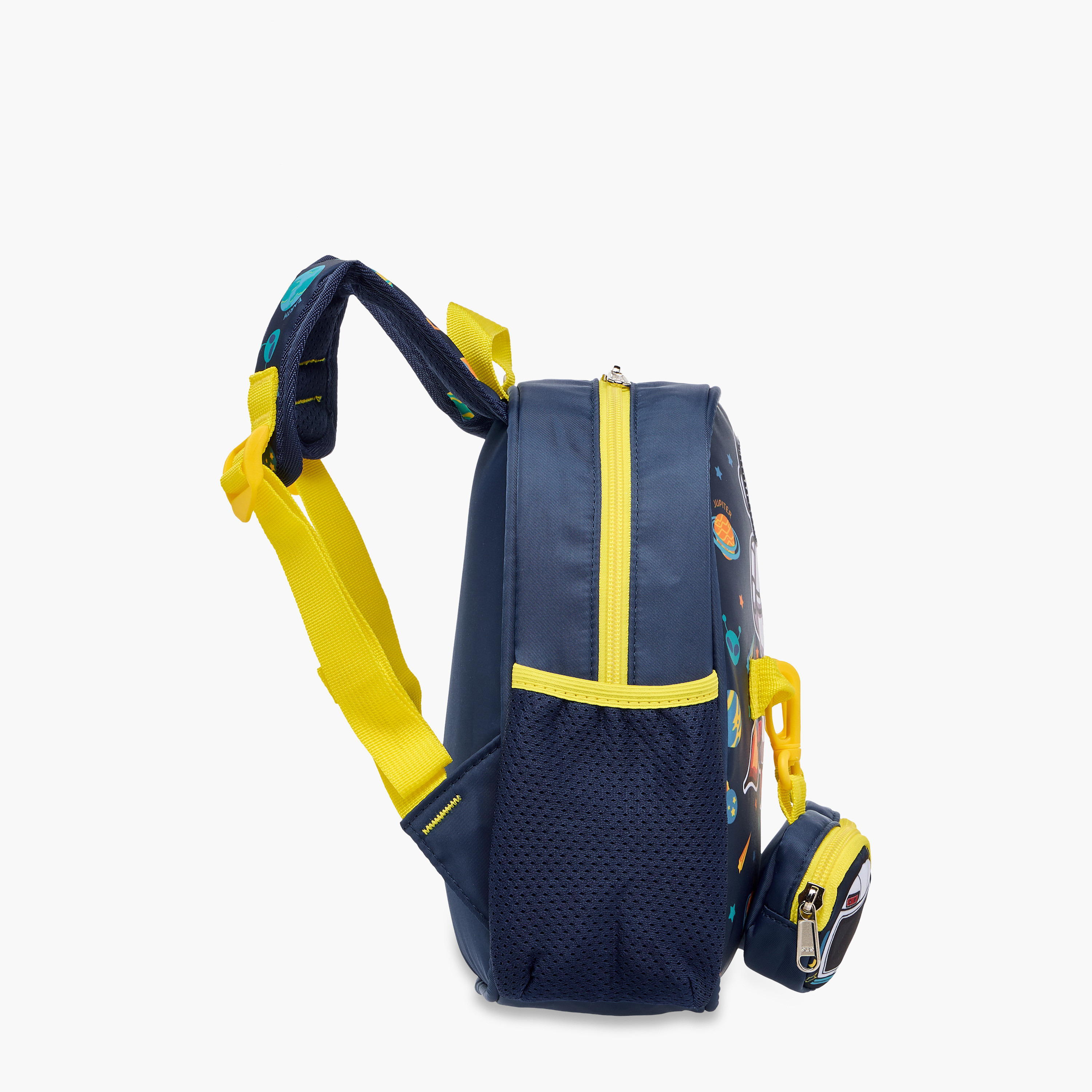 Supercute Astronaut Print Backpack with Shoulder Straps and Detachable Pouches - 26x10x28 cms-promo_LS20_OMN-image-5