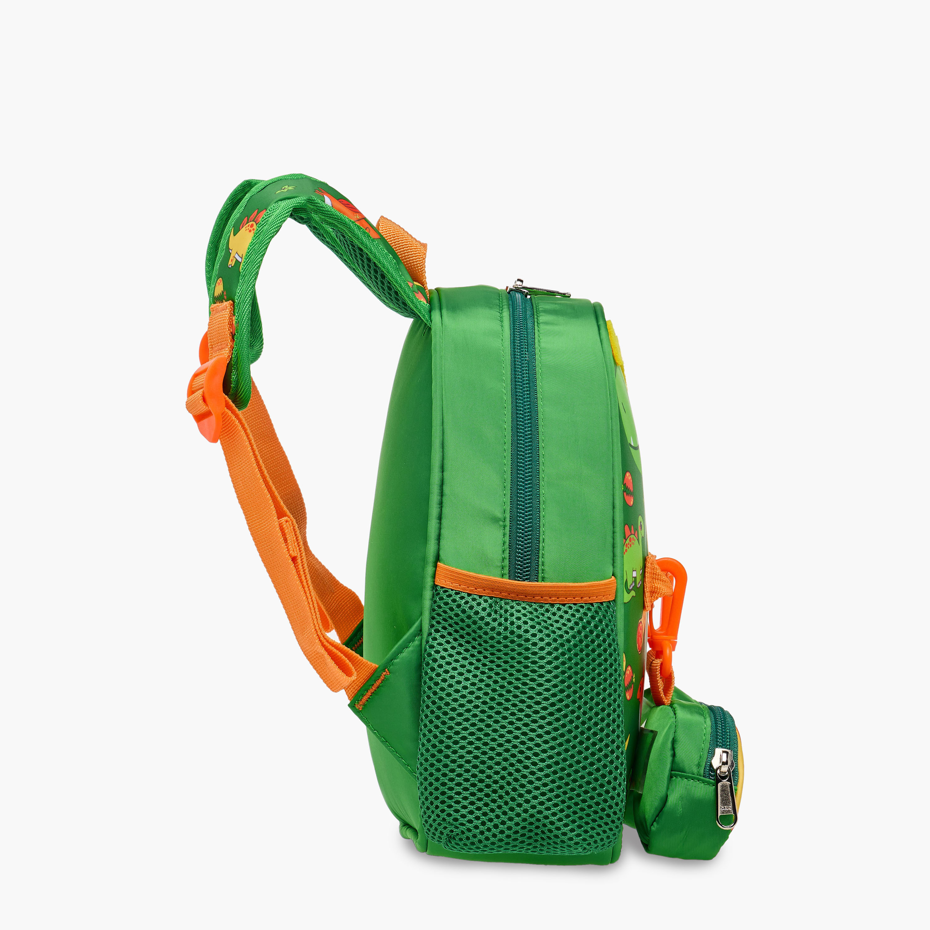 Supercute Dinosaur Print Backpack with Shoulder Straps and Detachable Pouches - 26x10x28 cms-school-bagsandbackpacks-backpacks-image-5