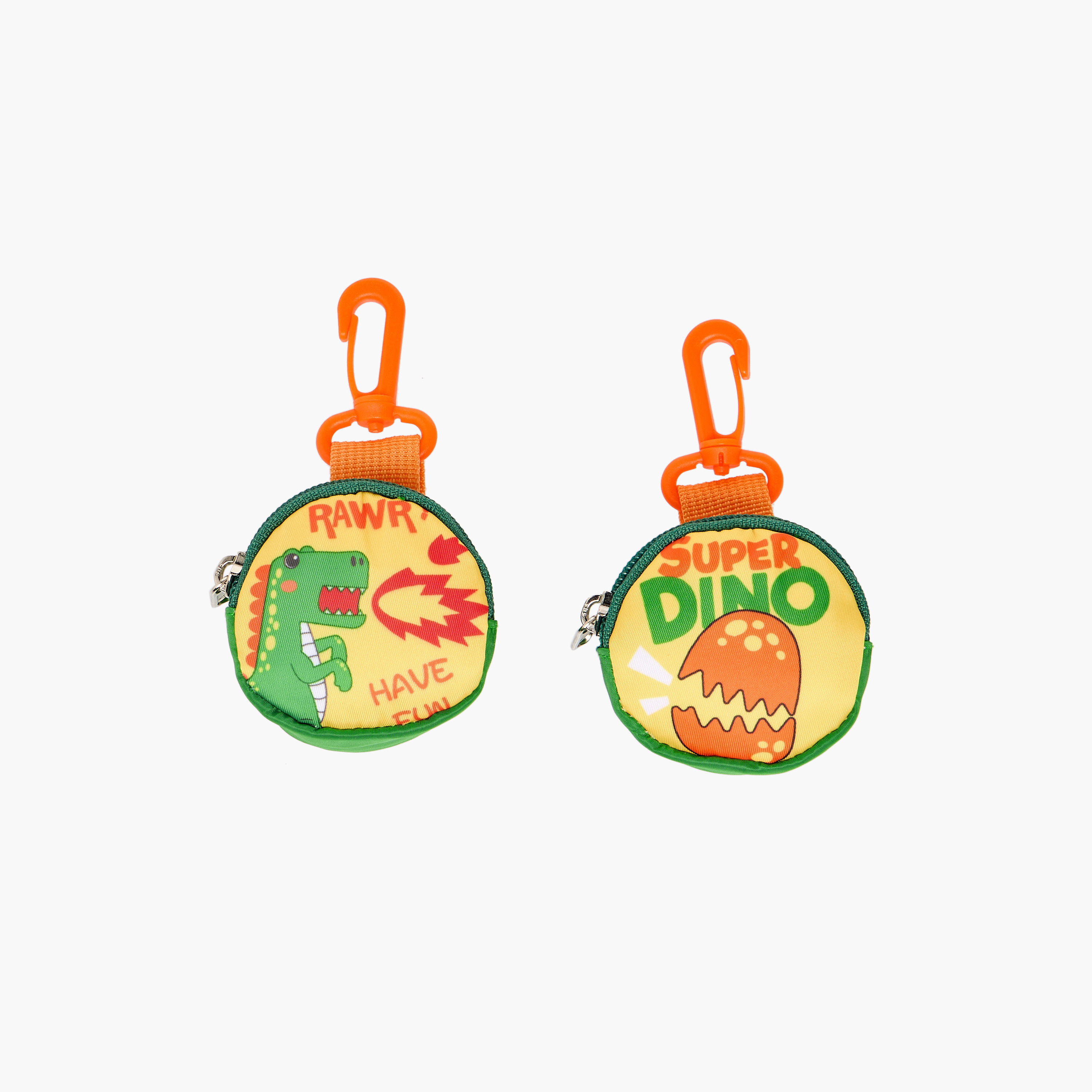 Supercute Dinosaur Print Backpack with Shoulder Straps and Detachable Pouches - 26x10x28 cms-school-bagsandbackpacks-backpacks-image-8