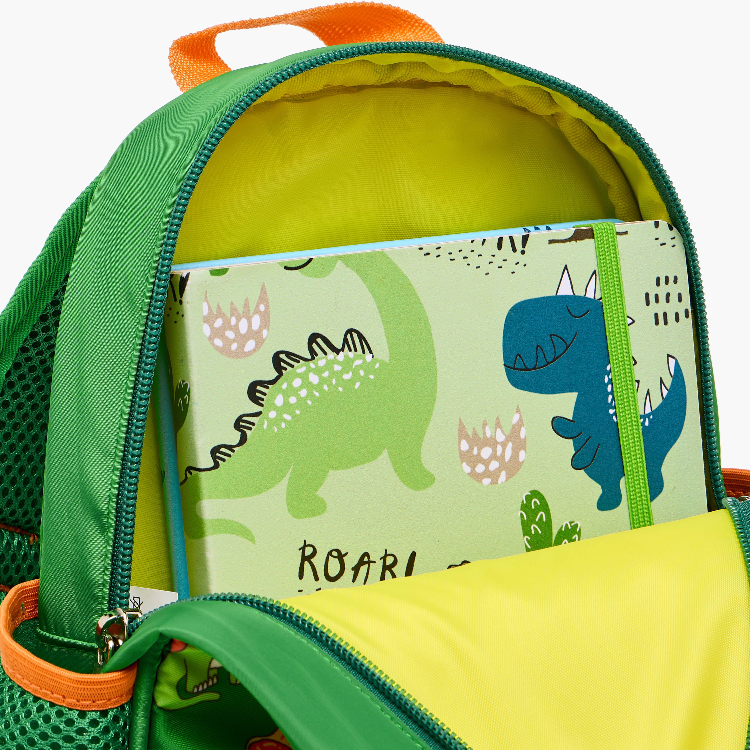 Supercute Dinosaur Print Backpack with Shoulder Straps and Detachable Pouches - 26x10x28 cms-school-bagsandbackpacks-backpacks-image-11