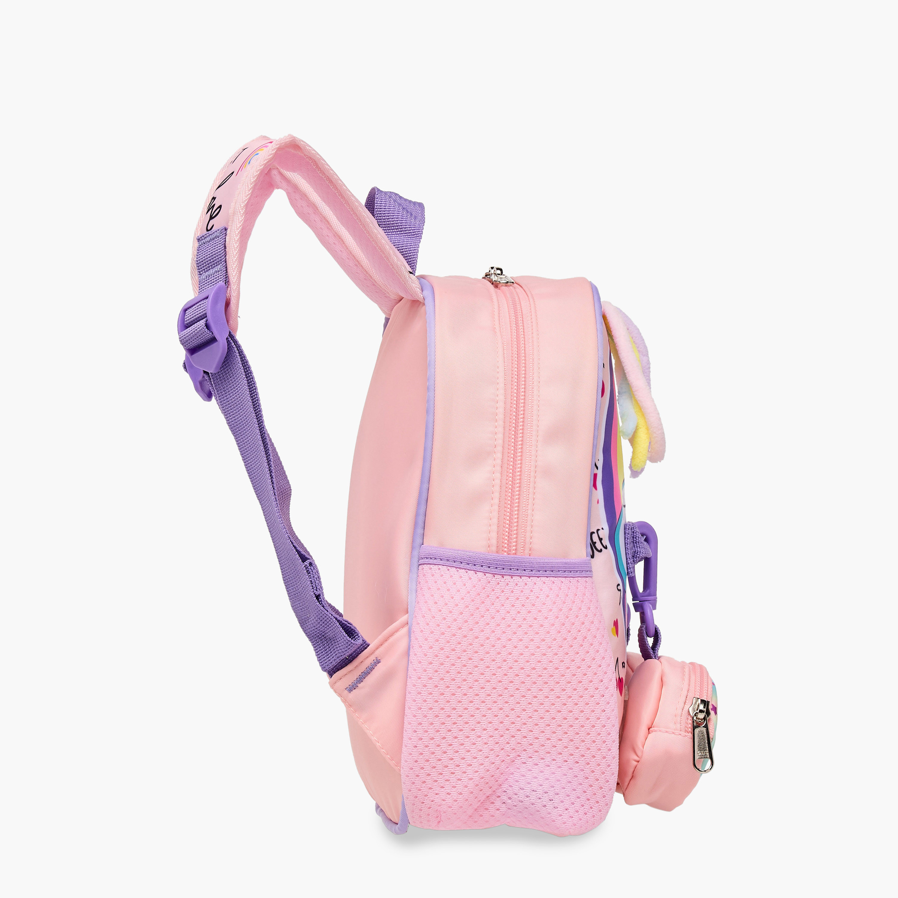 Supercute Unicorn Print Backpack with Shoulder Straps and Detachable Pouches - 26x10x28 cms-promo_LS20_OMN-image-5