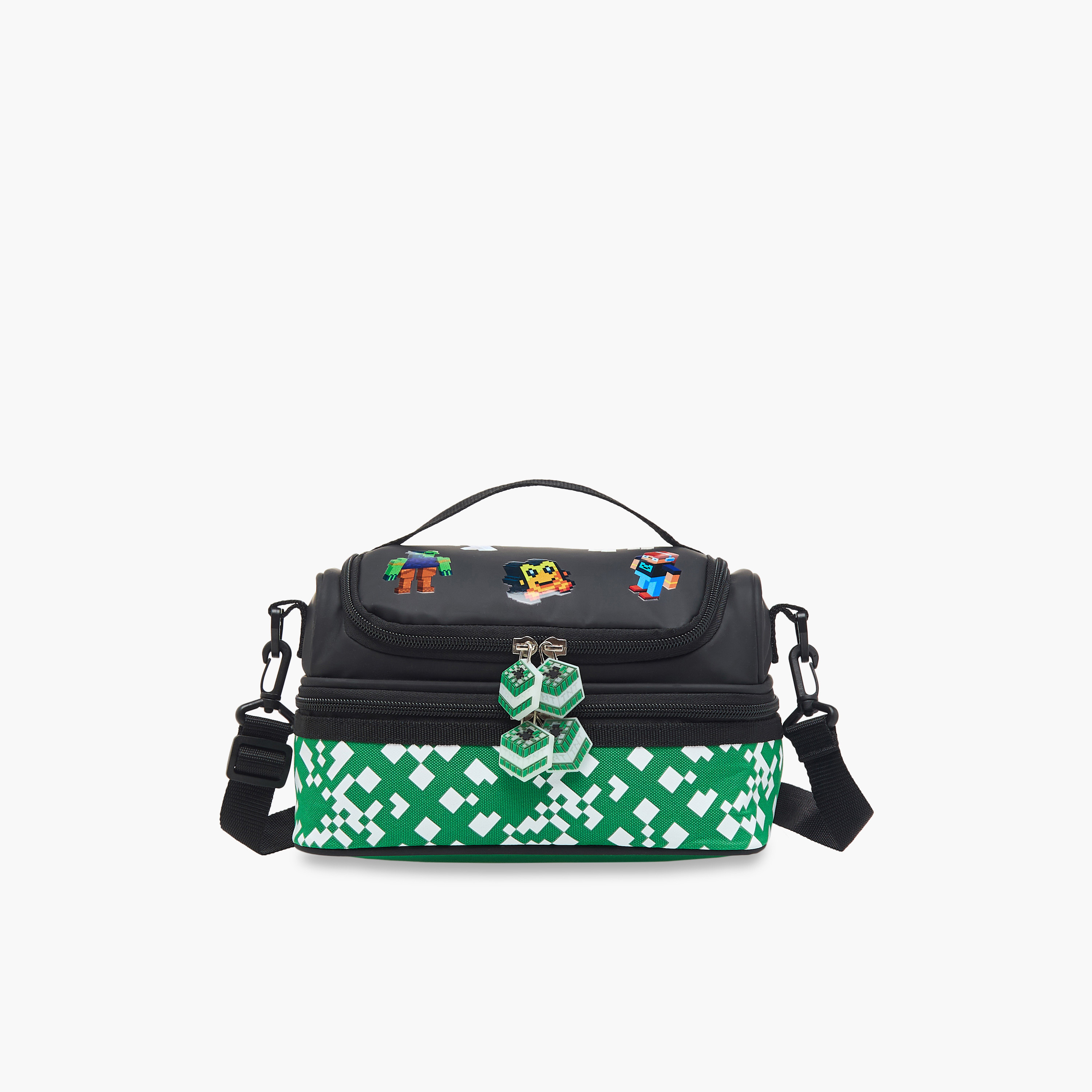 شنطة غداء بطبقة مزدوجة وطبعات ألعاب وسحاب إغلاق من جونيورز-school-lunchessentials-lunchbags-image-1