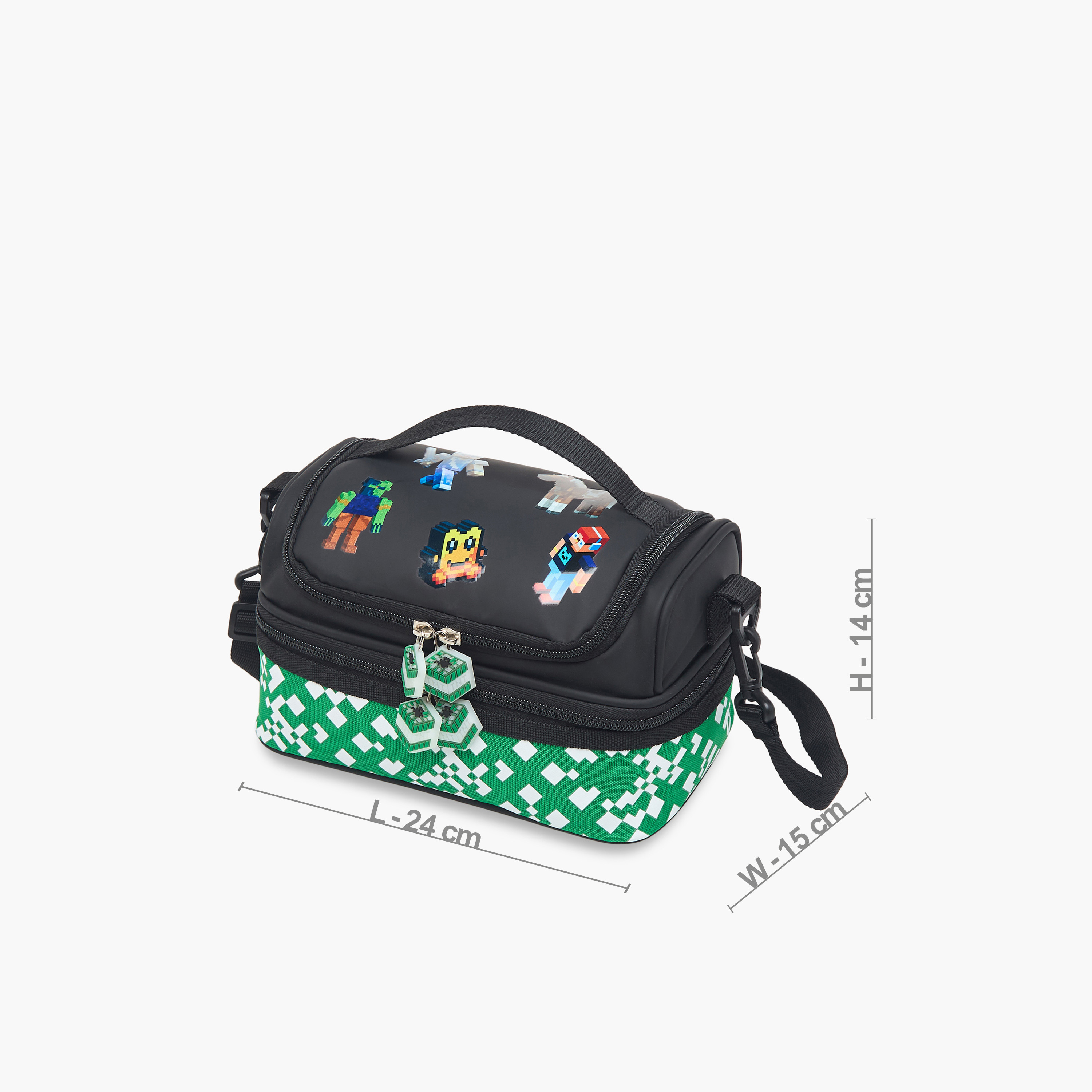 شنطة غداء بطبقة مزدوجة وطبعات ألعاب وسحاب إغلاق من جونيورز-school-lunchessentials-lunchbags-image-2