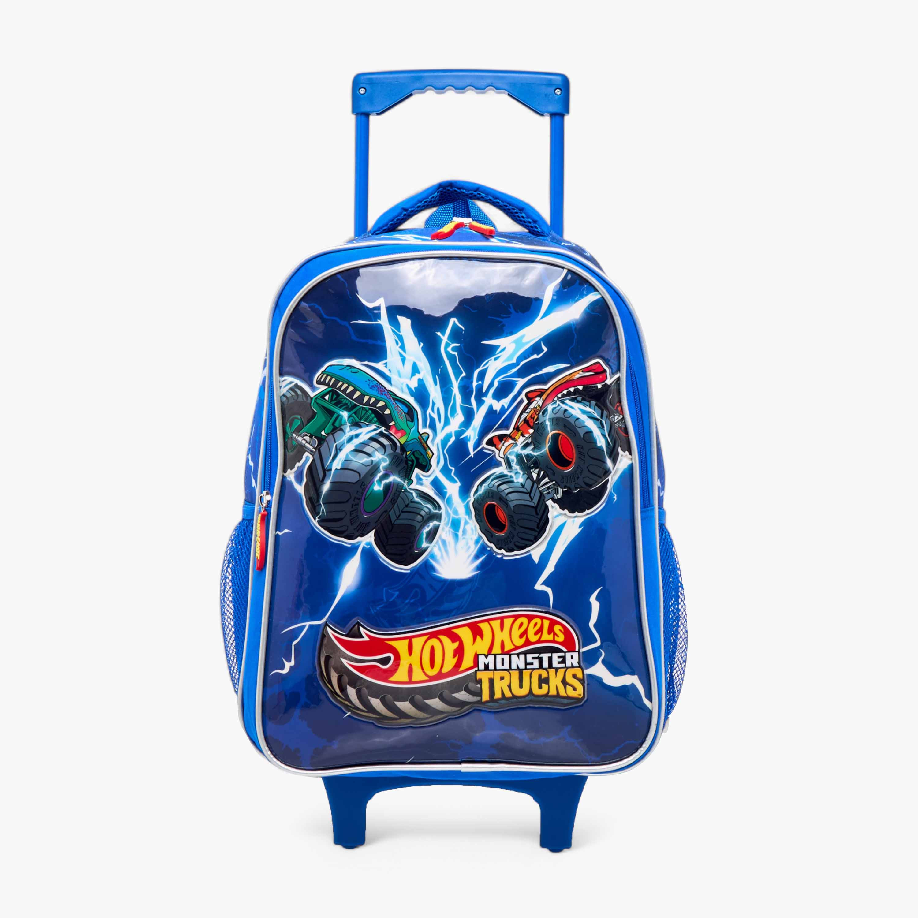 Hot Wheels Monster Truck Print 3-Piece Trolley Backpack Set - 16 inches-school-bagsandbackpacks-trolleybags-image-2