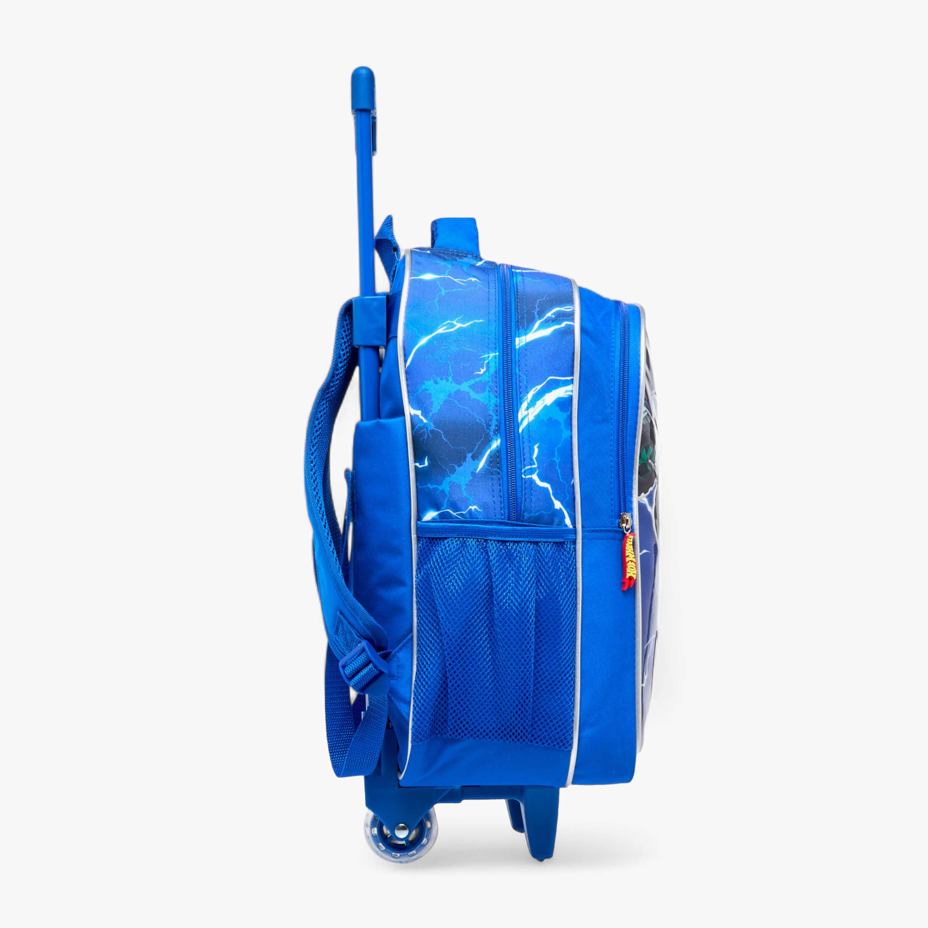 Hot Wheels Monster Truck Print 3-Piece Trolley Backpack Set - 16 inches-school-bagsandbackpacks-trolleybags-image-4