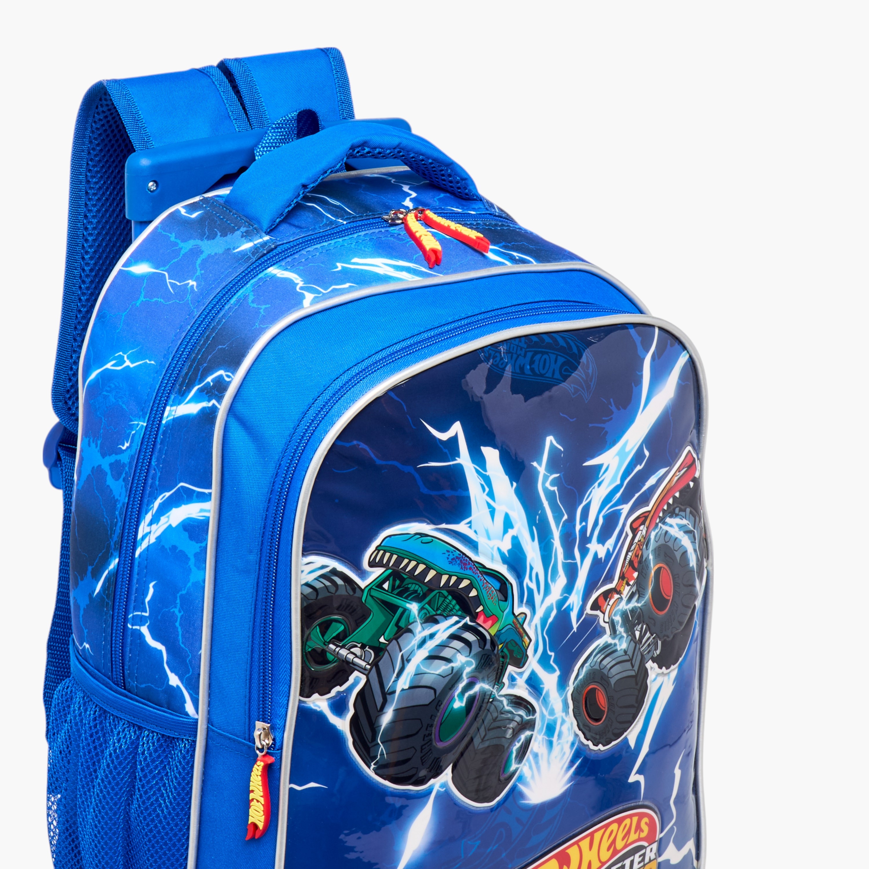 Hot Wheels Monster Truck Print 3-Piece Trolley Backpack Set - 16 inches-school-bagsandbackpacks-trolleybags-image-7