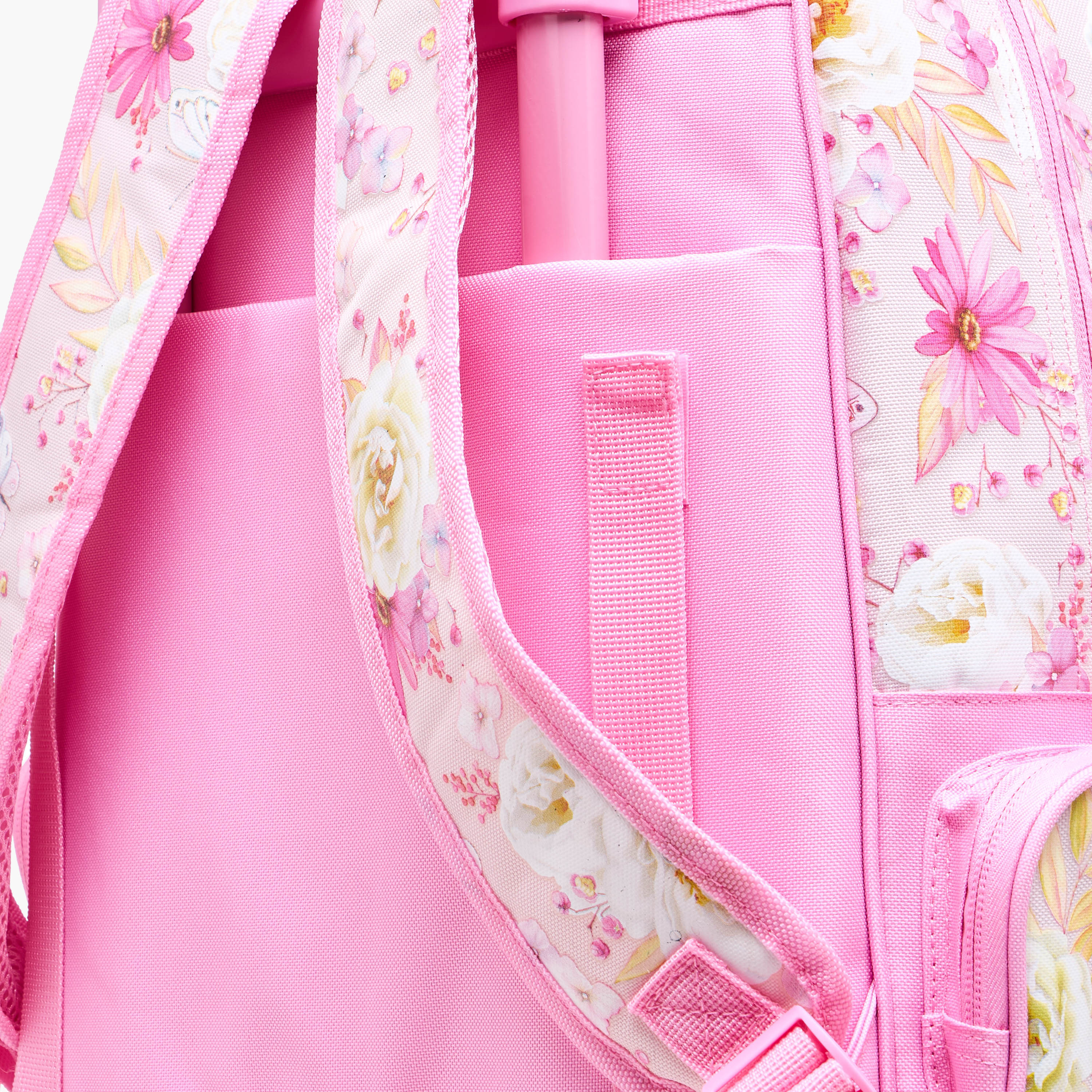 Nova Floral Print Trolley Backpack with Retractable Handle - 18 inches-school-bagsandbackpacks-trolleybags-image-10